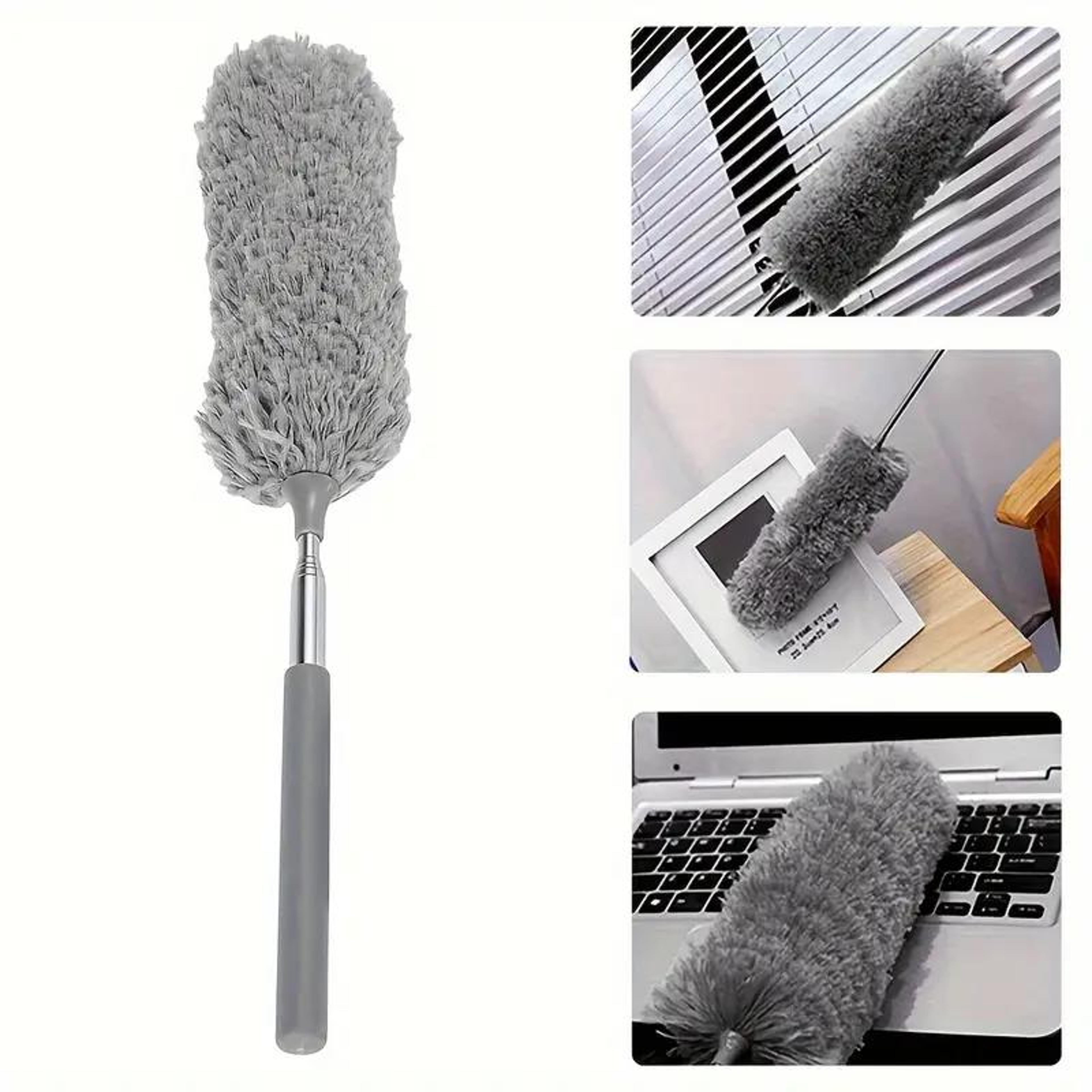 extendable microfiber duster with bendable head long handle ceiling cleaning brush