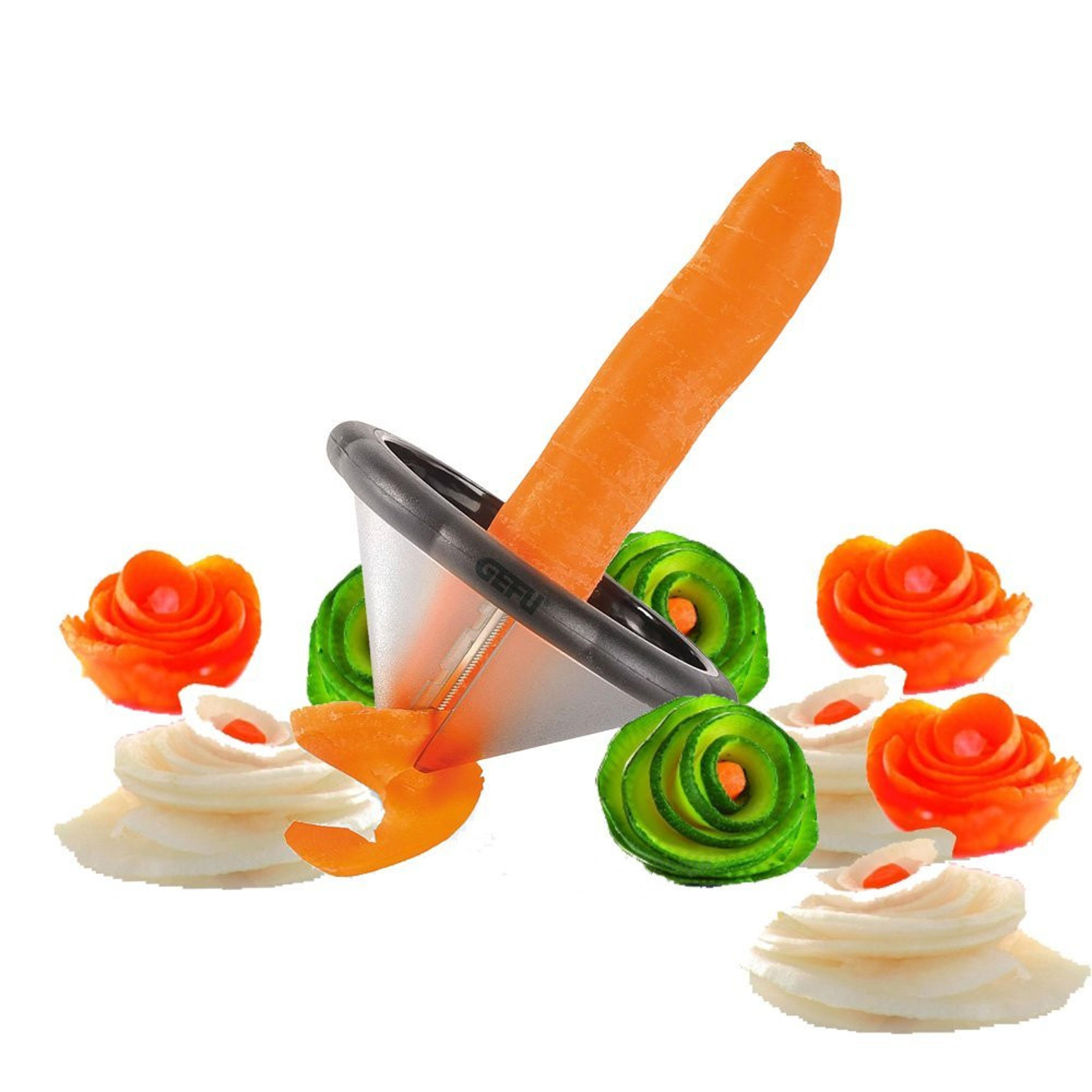 creative vegetable spiral cutter & fruit carving tool for decorative salad garnishes