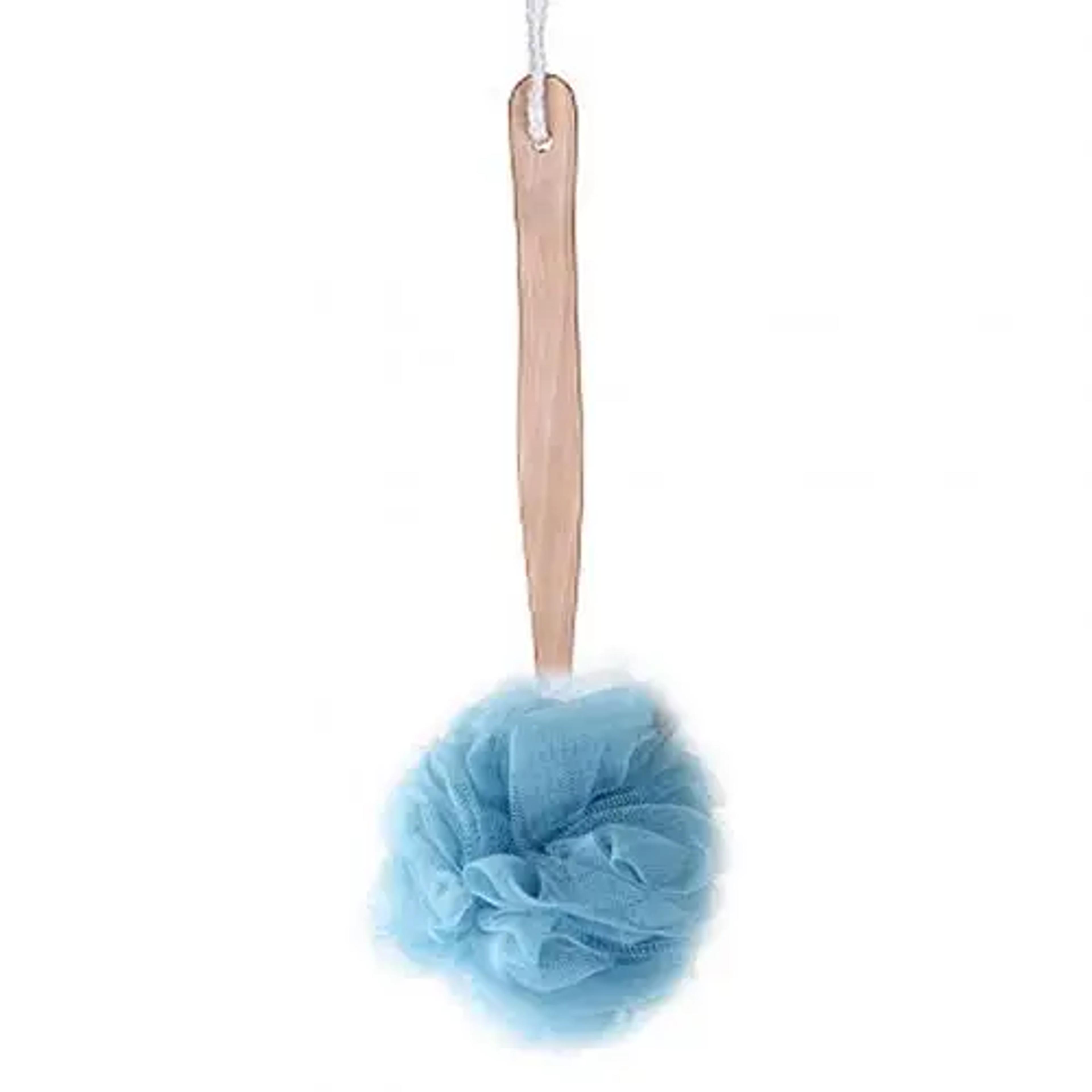 wooden handle bath brush & back scrubber for gentle exfoliating shower care