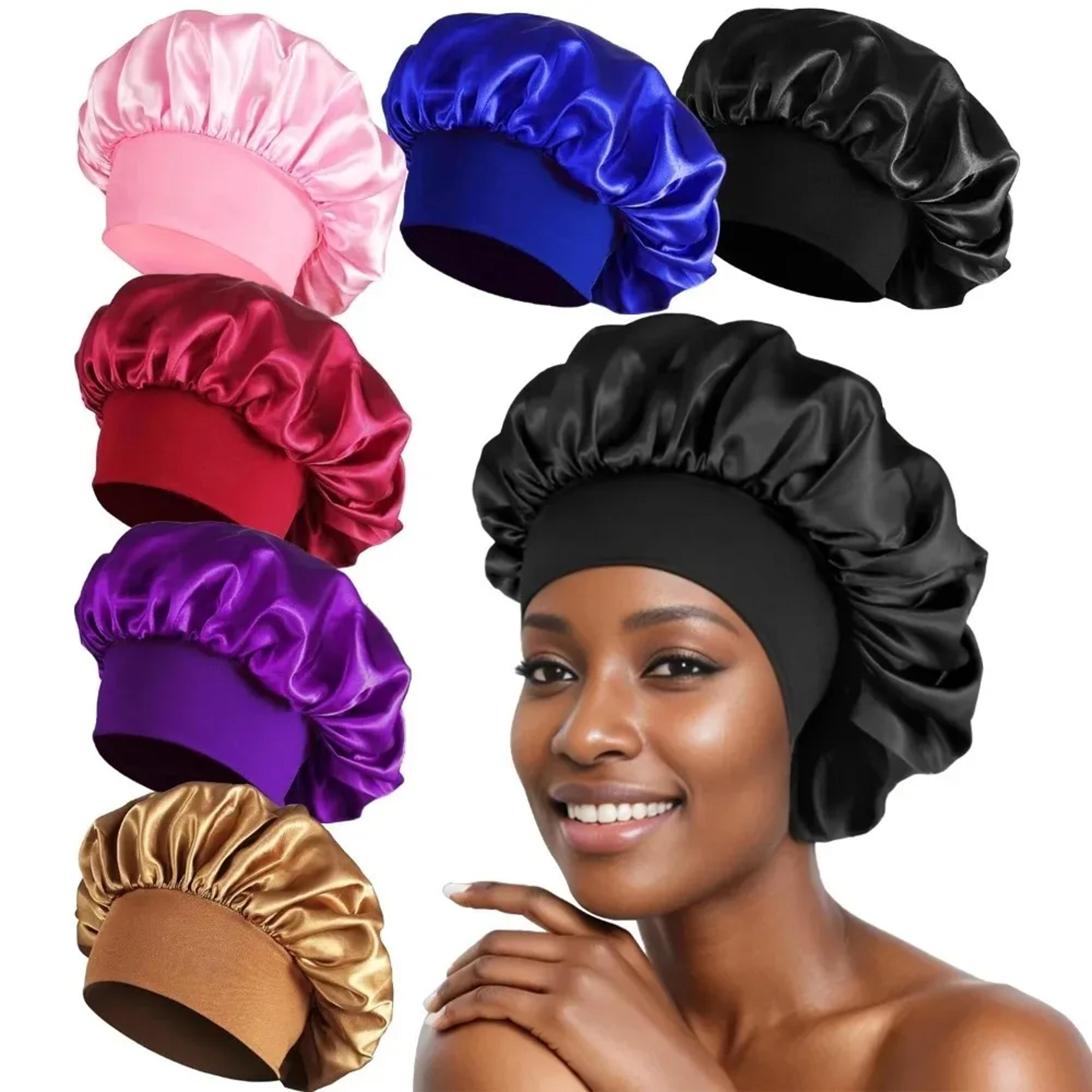 luxury satin bonnet for long hair soft silk sleep bonnet hair wrap overnight protection