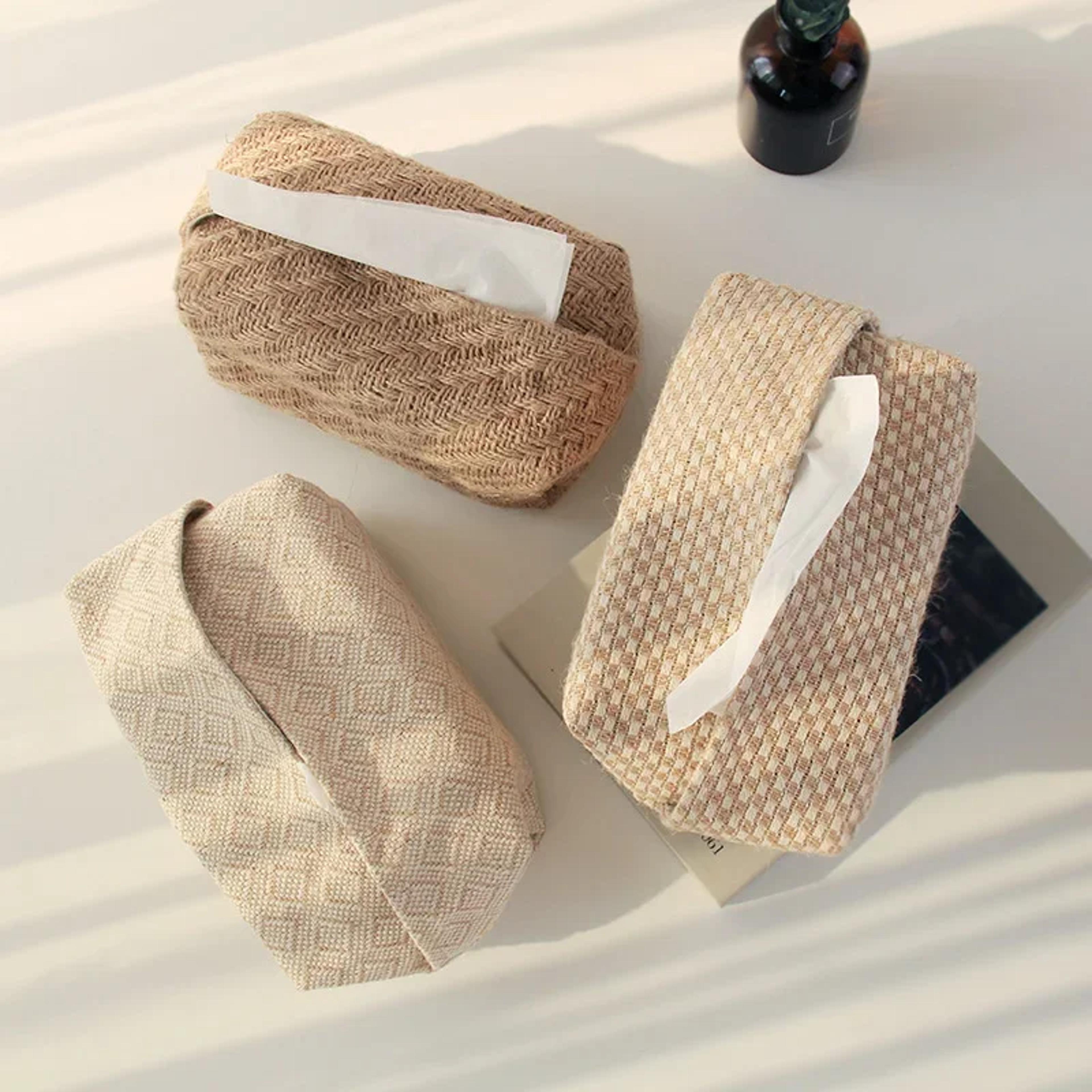 japanese linen tissue box cover decorative linen tissue box holder for living room, dining table & office