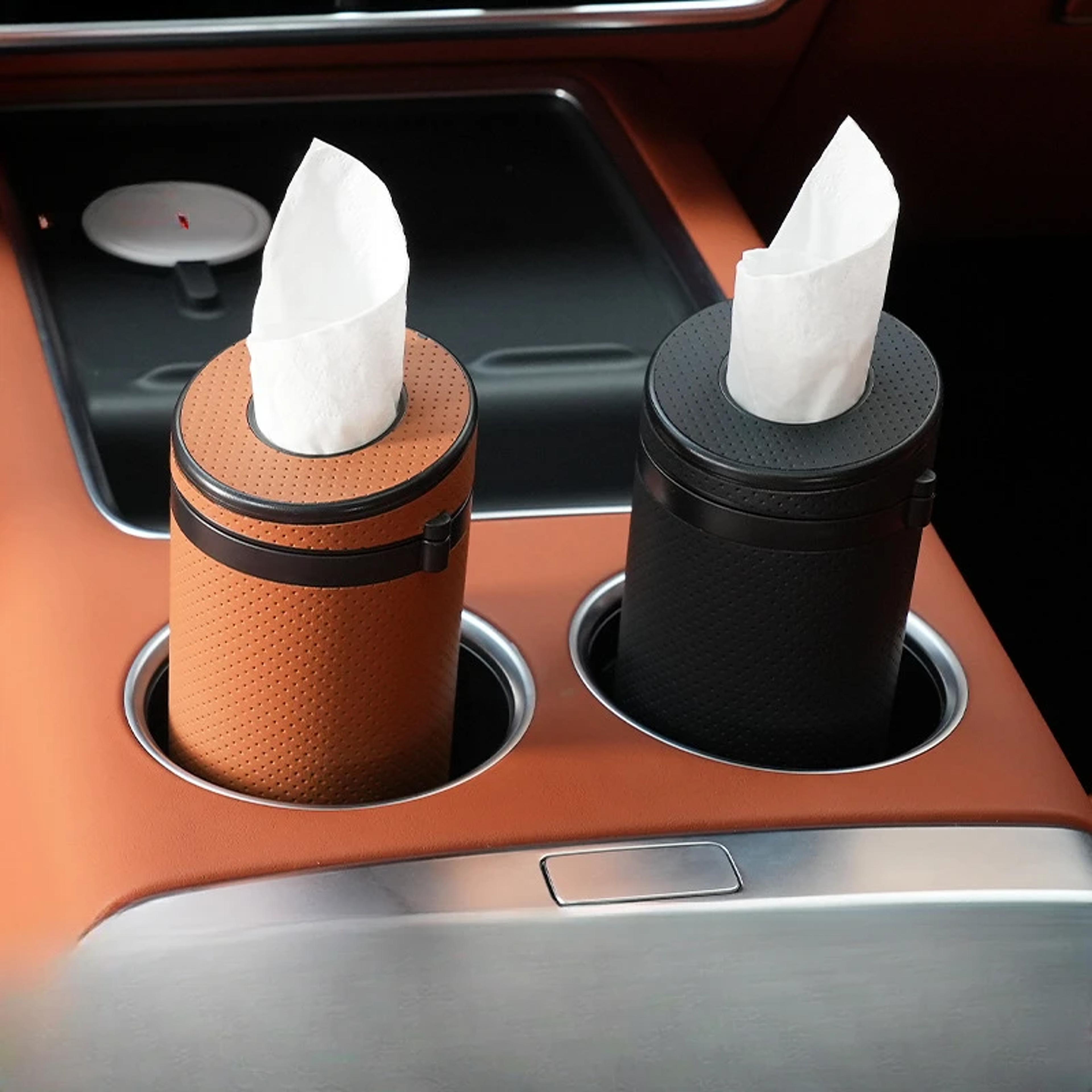 premium car tissue holder with hanging strap | multi-functional car tissue box organizer