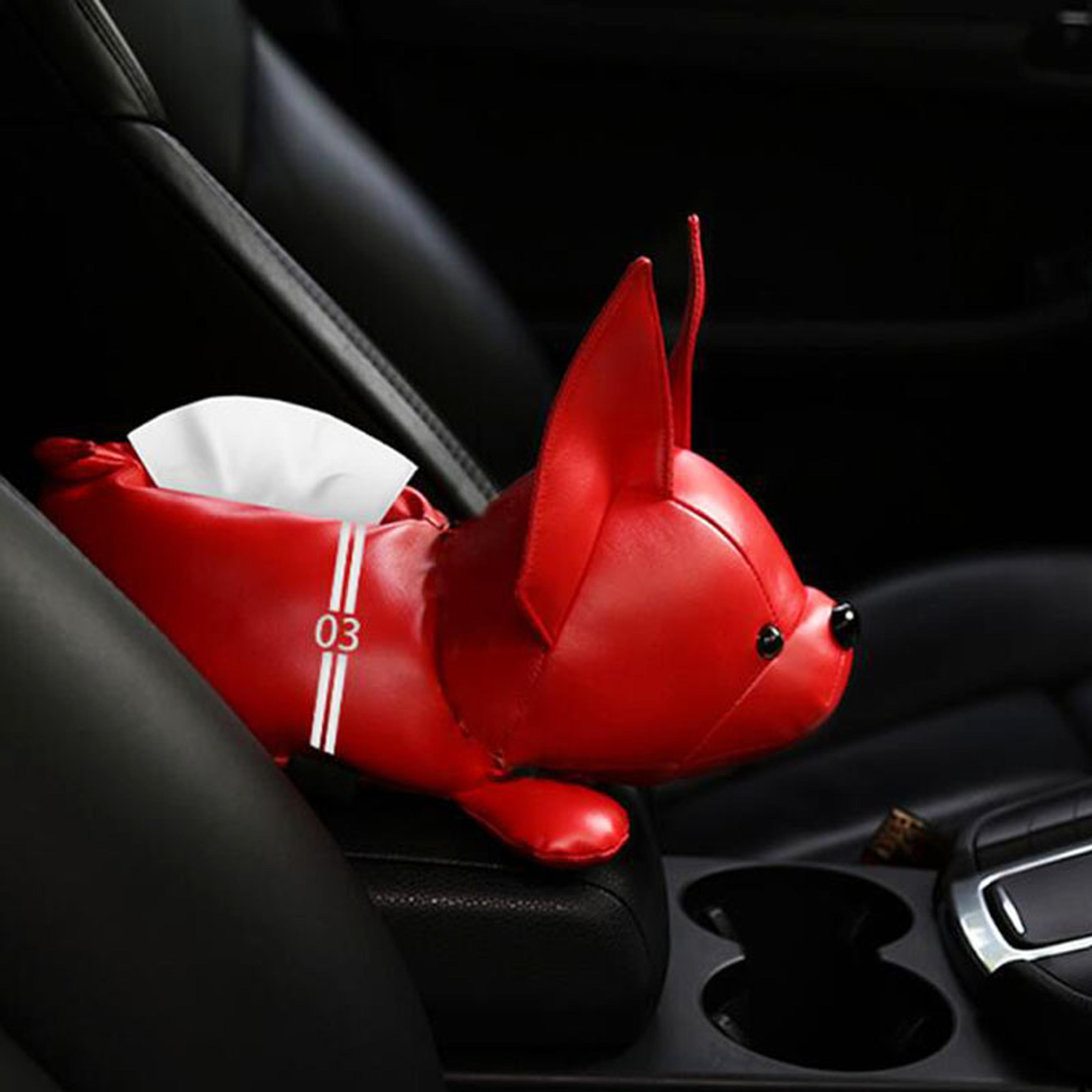 cute animal car tissue holder leather armrest tissue box organizer for car interior & home decor