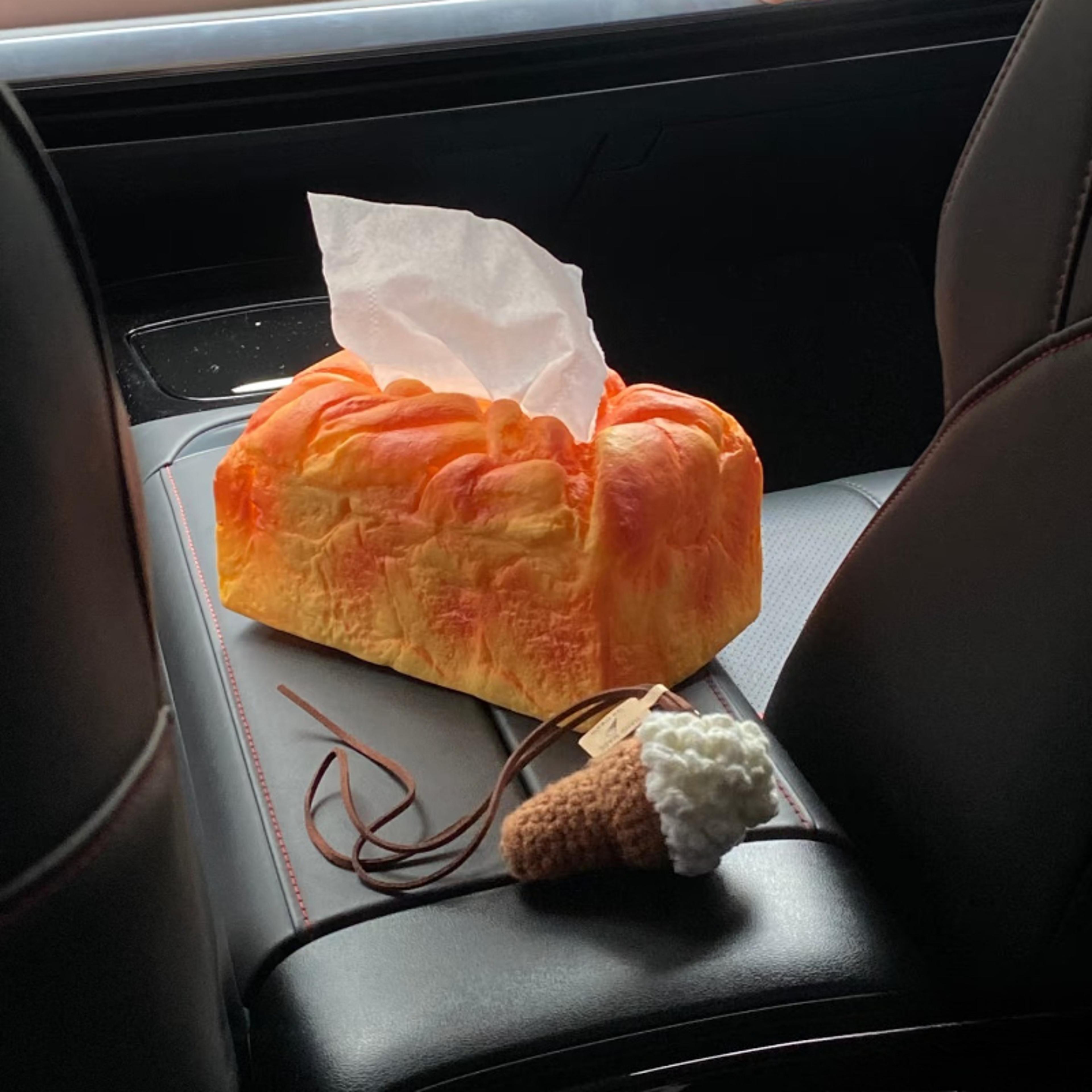 toast slice tissue box holder cute bread decorative tissue cover for home & office
