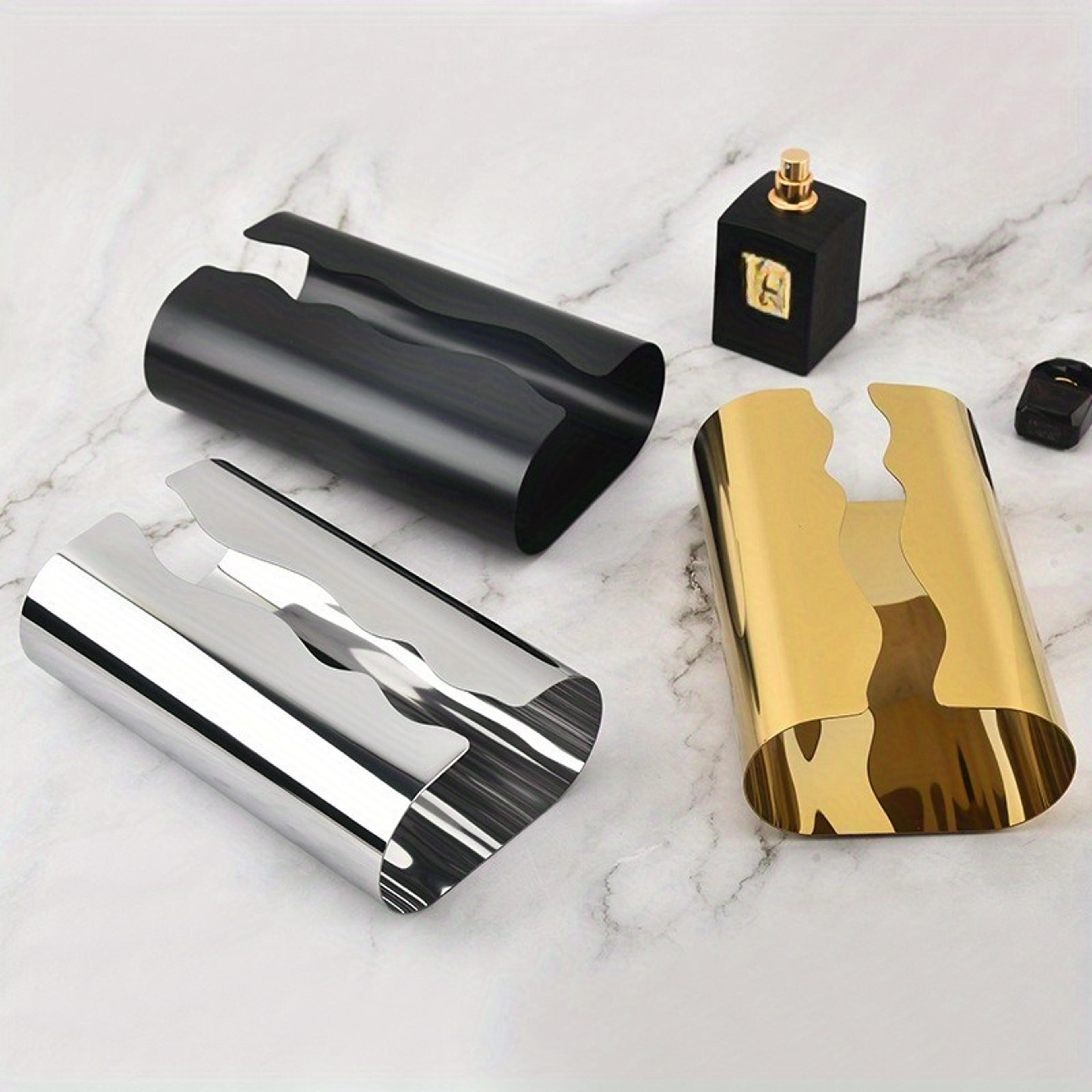 wave stainless steel tissue box cover modern paper towel holder for home office desktop