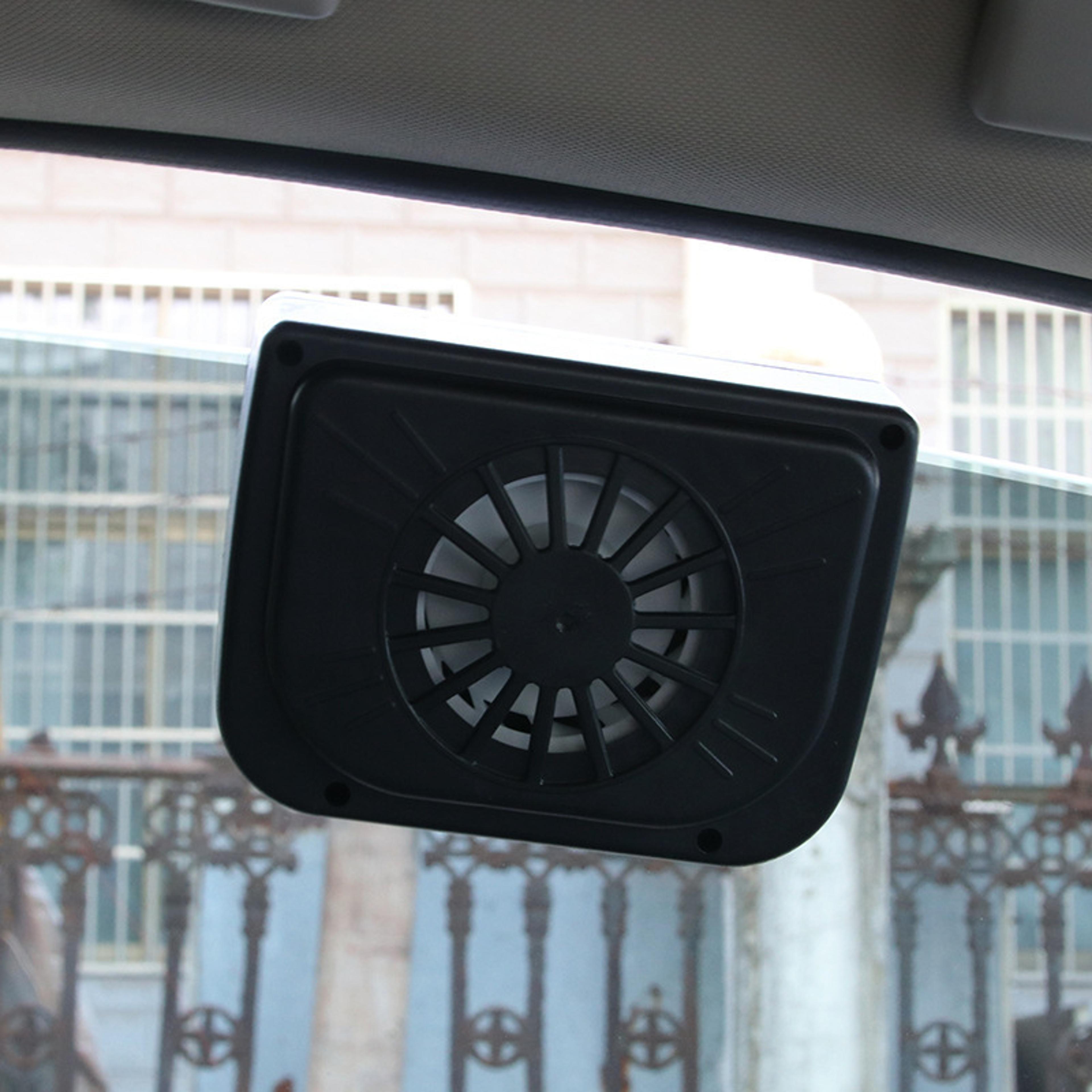 solar car exhaust fan portable car window cooling fan quiet solar powered ventilation system