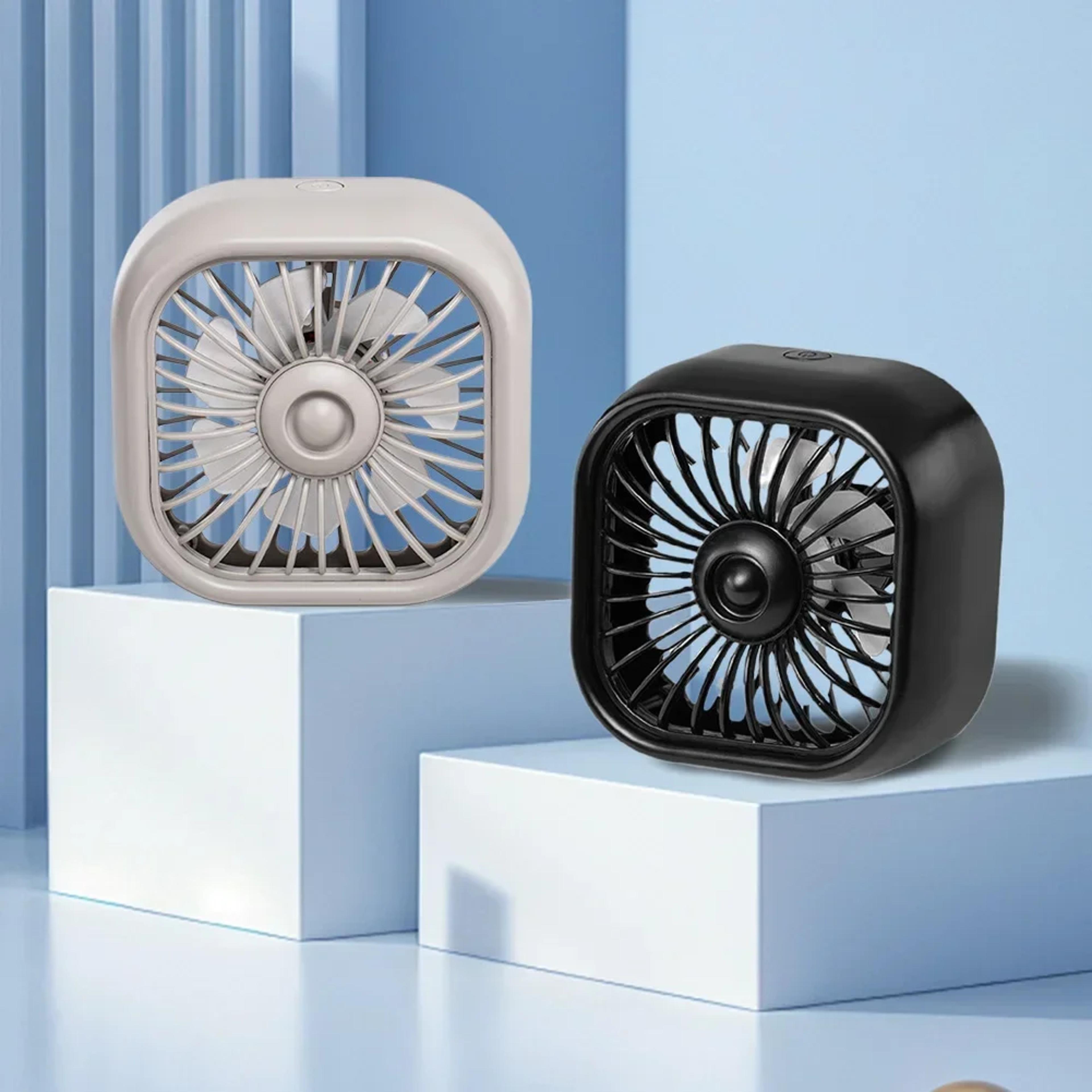 portable car air vent fan usb mini cooling fan with colorful led lights & 3 speed airflow