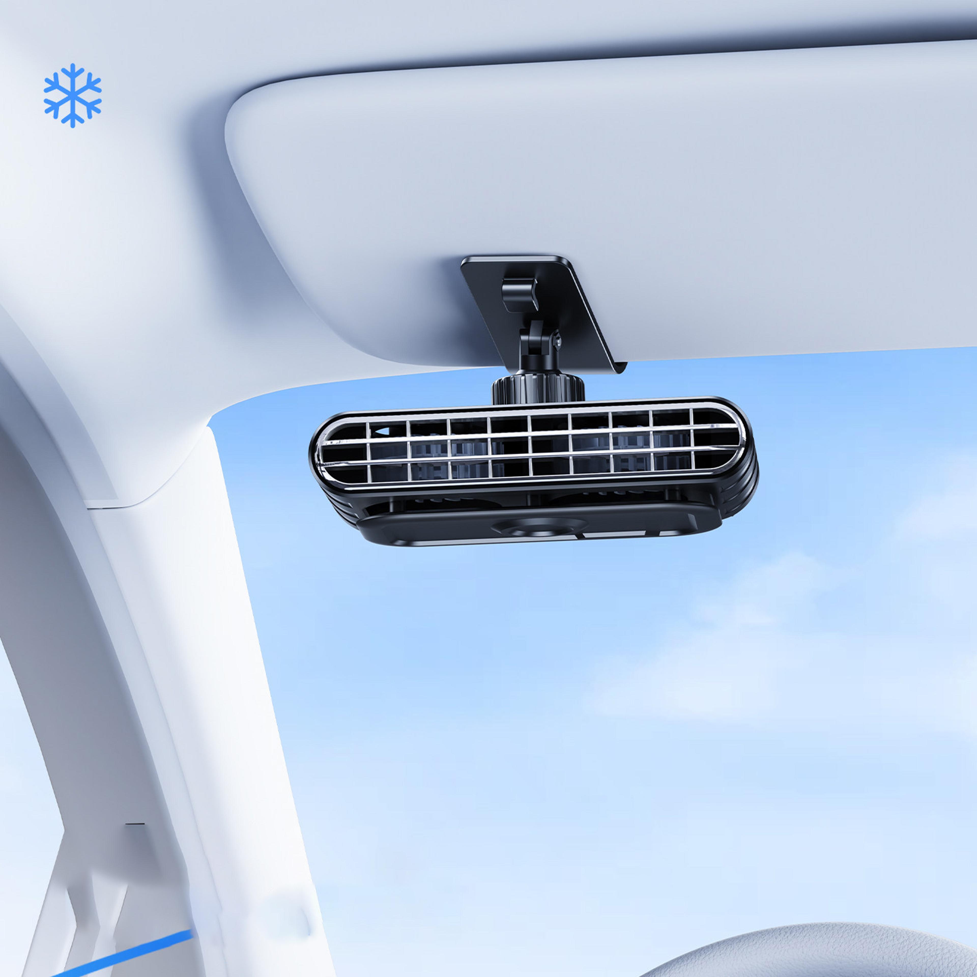 hipacool car clip fan rechargeable usb cooling fan with 360° rotation, 5 speeds & 30000mah battery