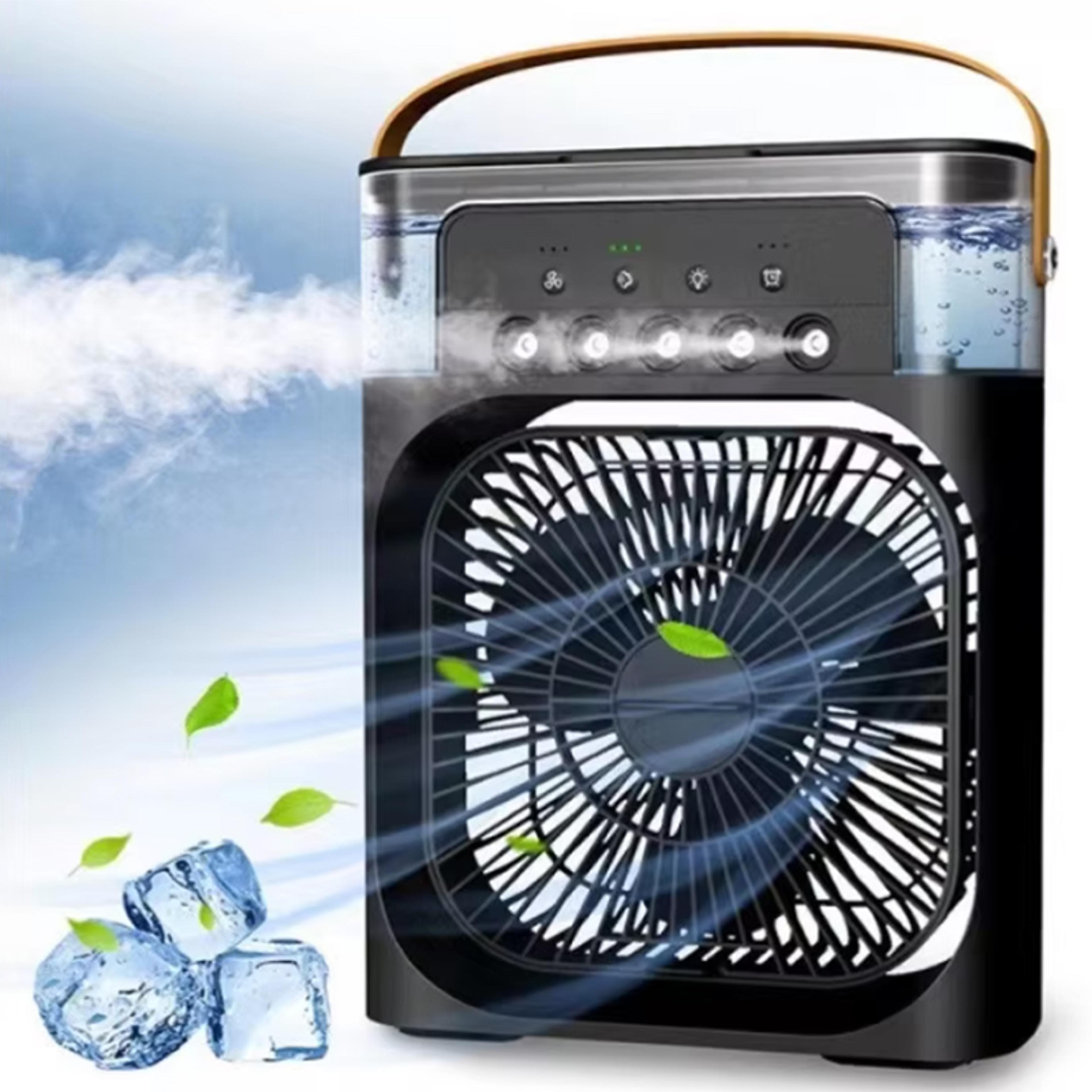 portable air cooler personal air conditioner with mist cooling fan & 500ml water tank