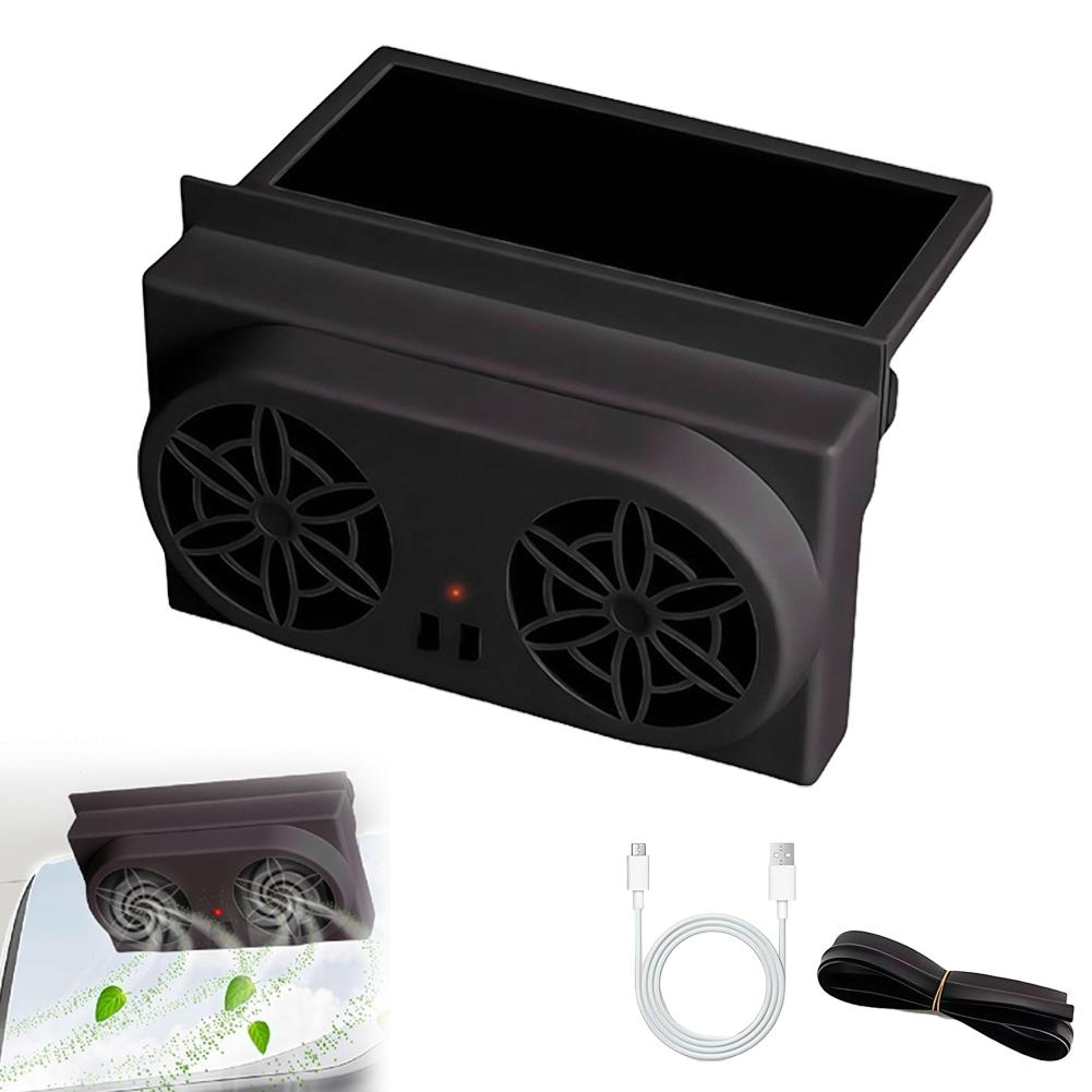 solar car exhaust fan usb car ventilation fan for cooler air circulation