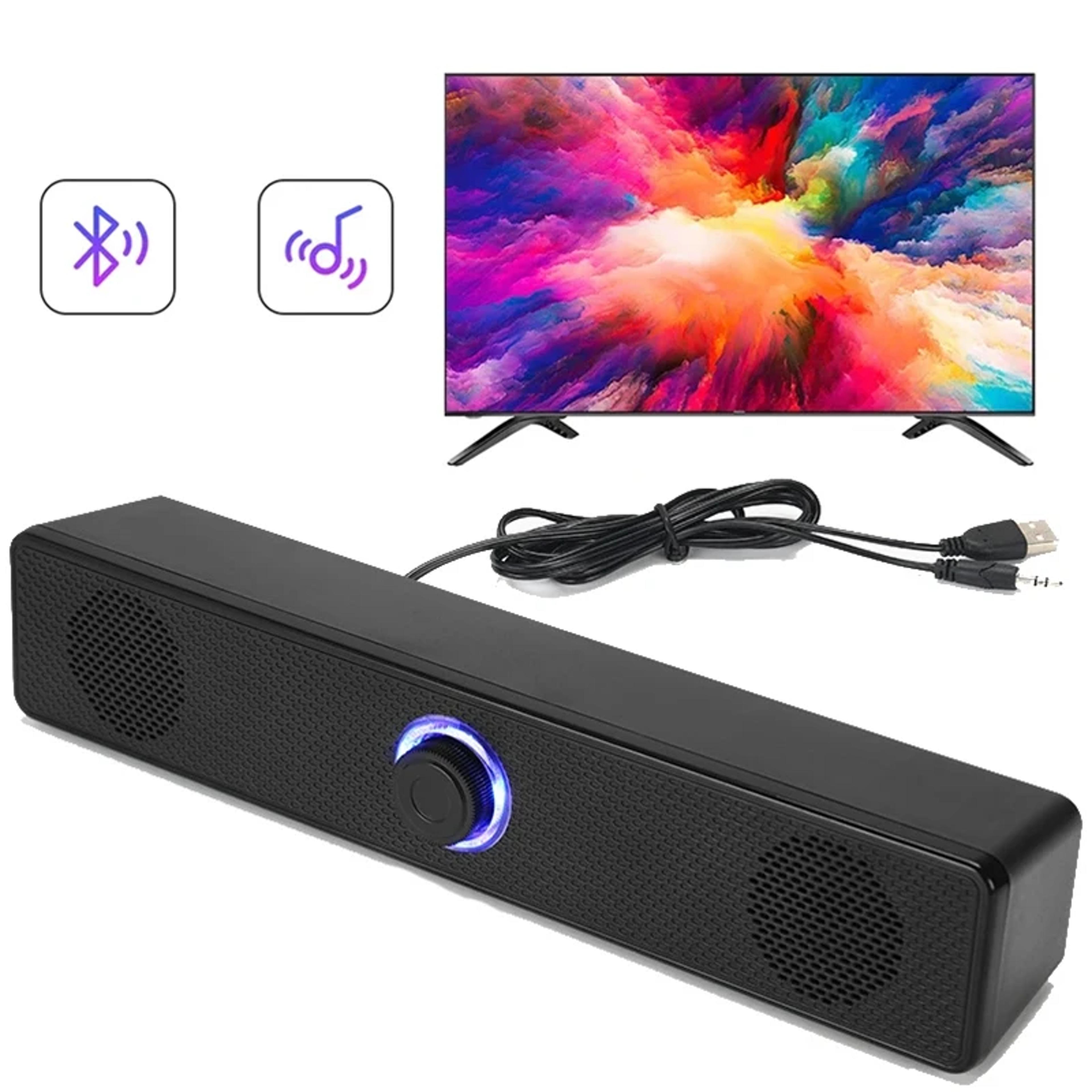 wireless bluetooth soundbar usb powered pc & tv speaker for gaming, laptop & home theater