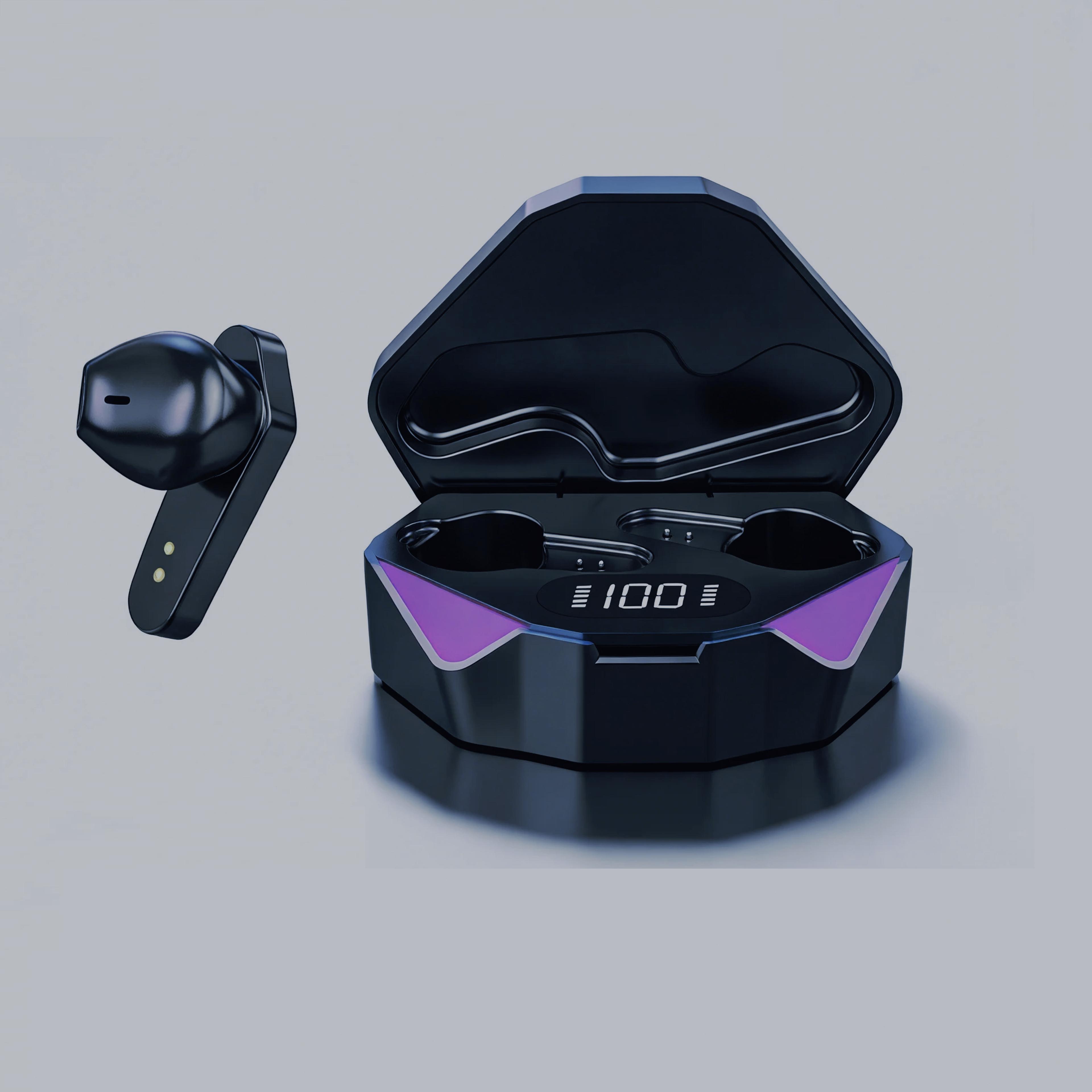 bluetooth 5.4 wireless gaming earbuds with low latency mic tws earphones