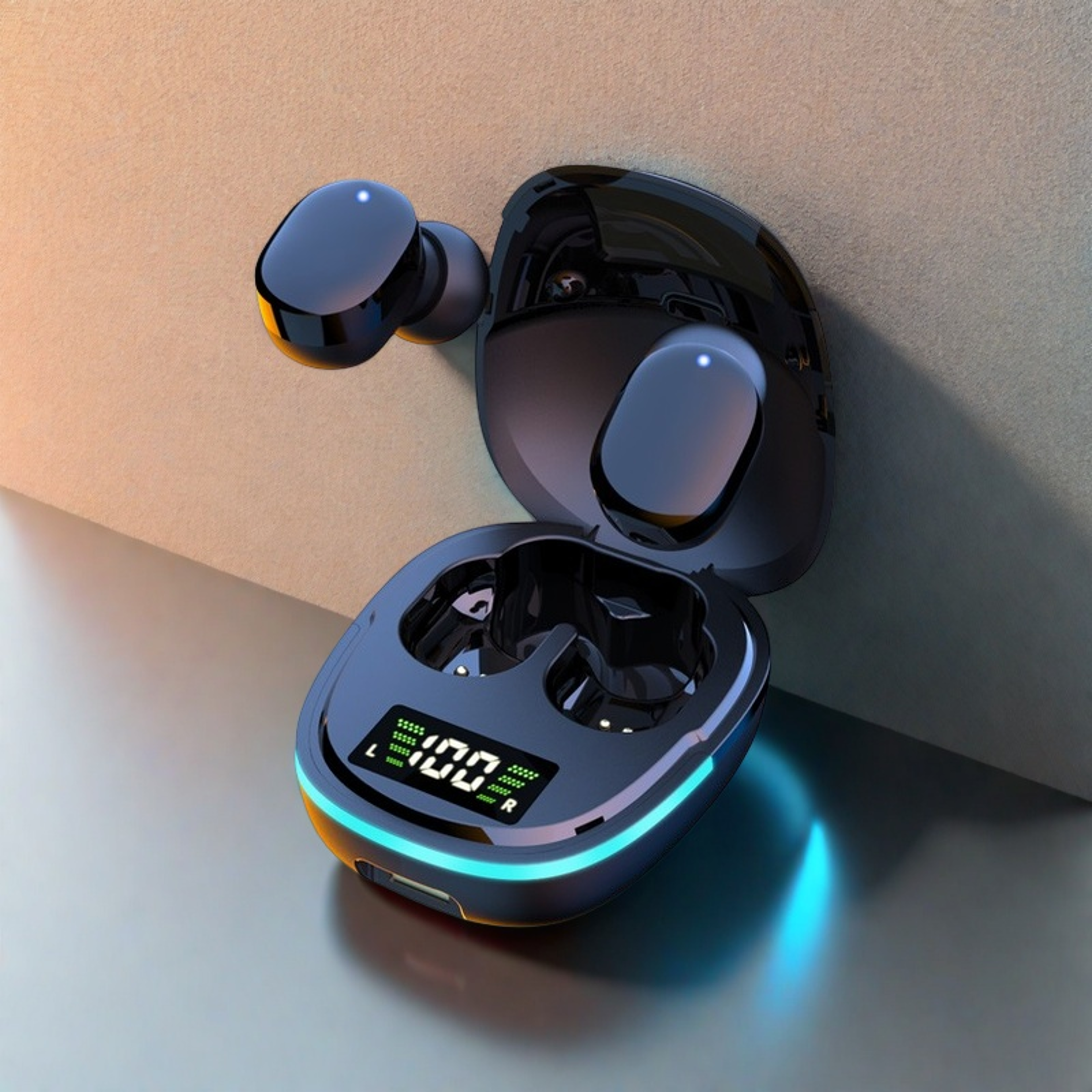 g9s wireless bluetooth earbuds with digital display charging case & waterproof tws sound