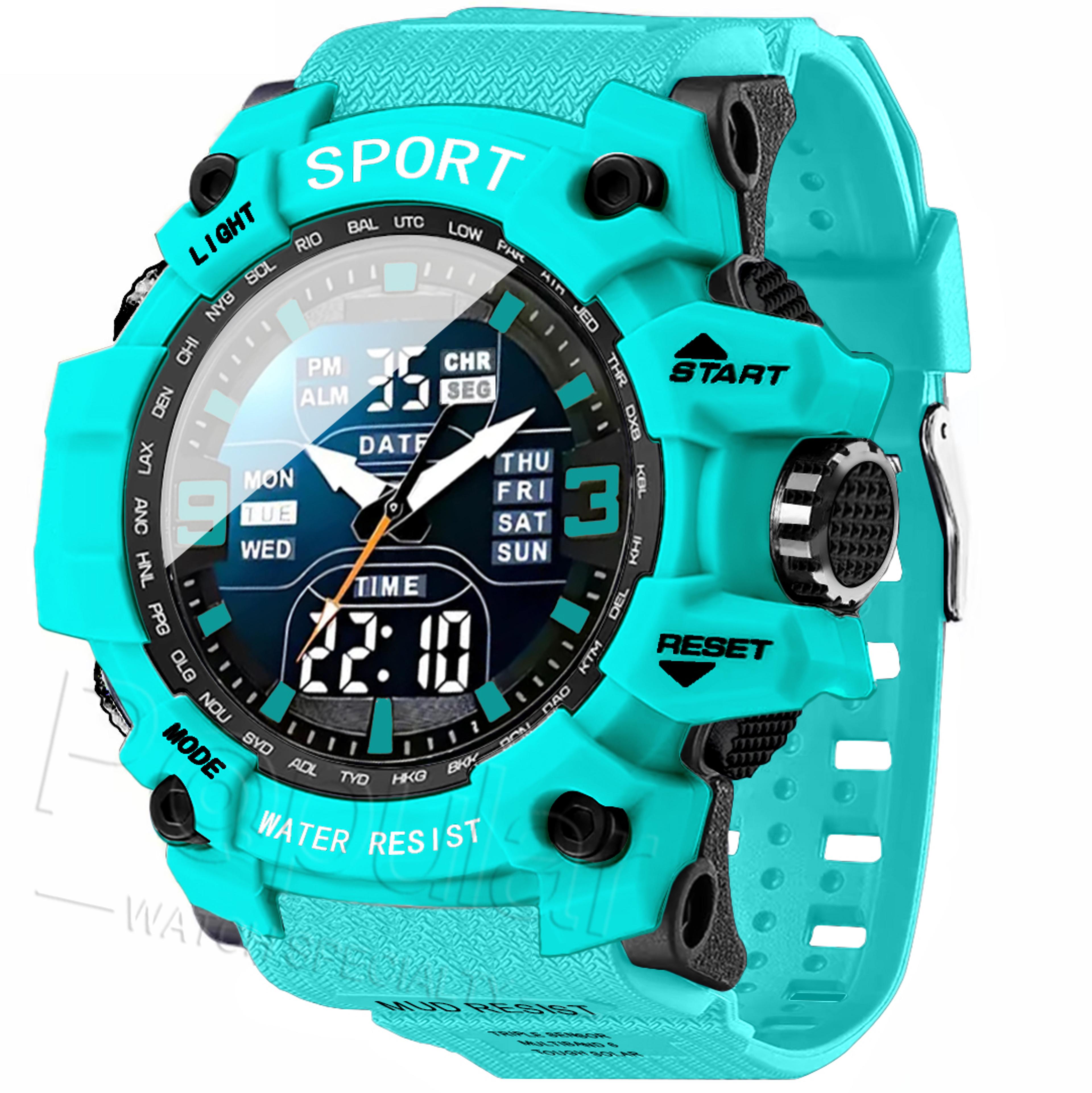 tactical sports watch for men & women waterproof digital military watch with led light & alarm