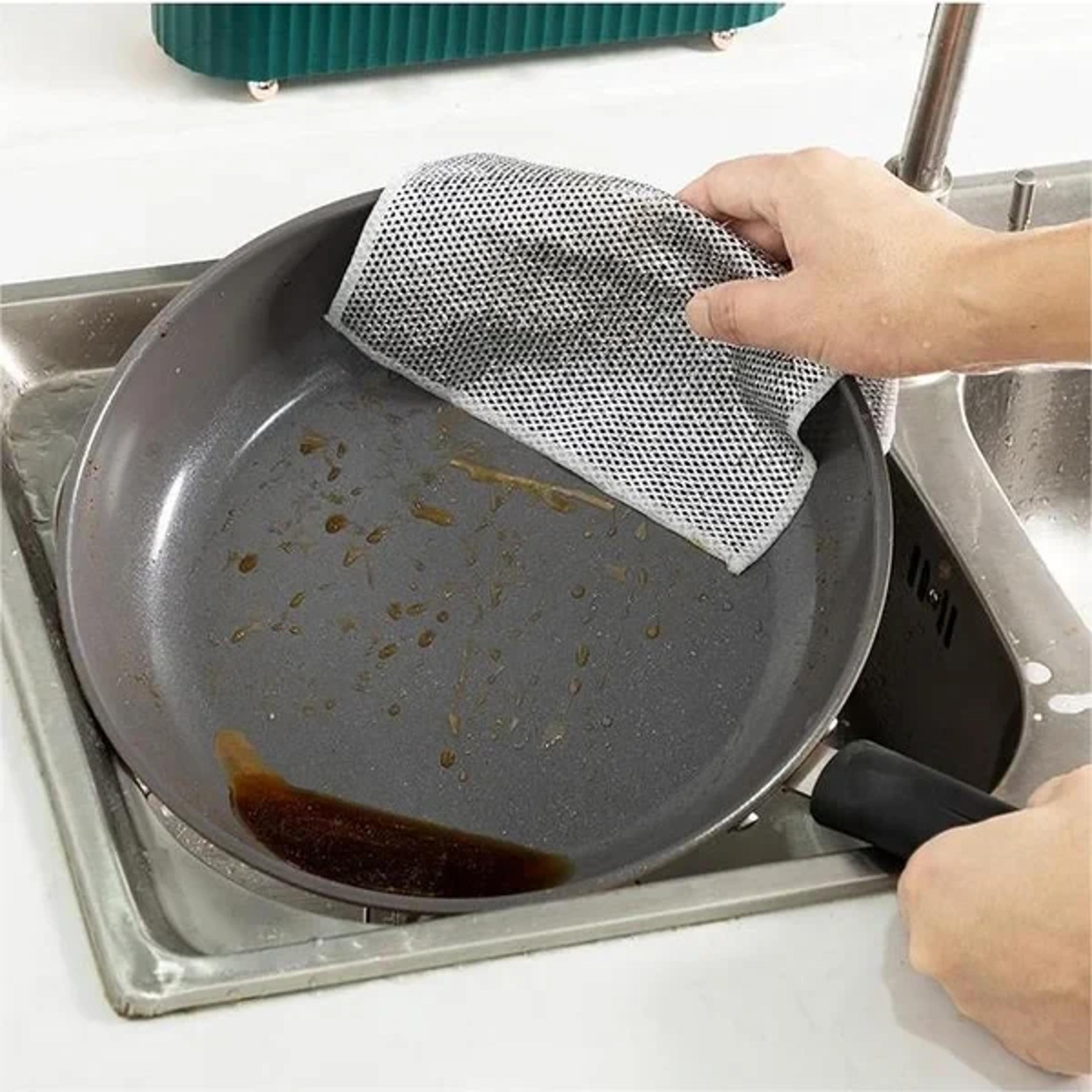 multipurpose wire dishwashing rag – upgrade triple-layer non scratch wire dishcloth for kitchen cleaning