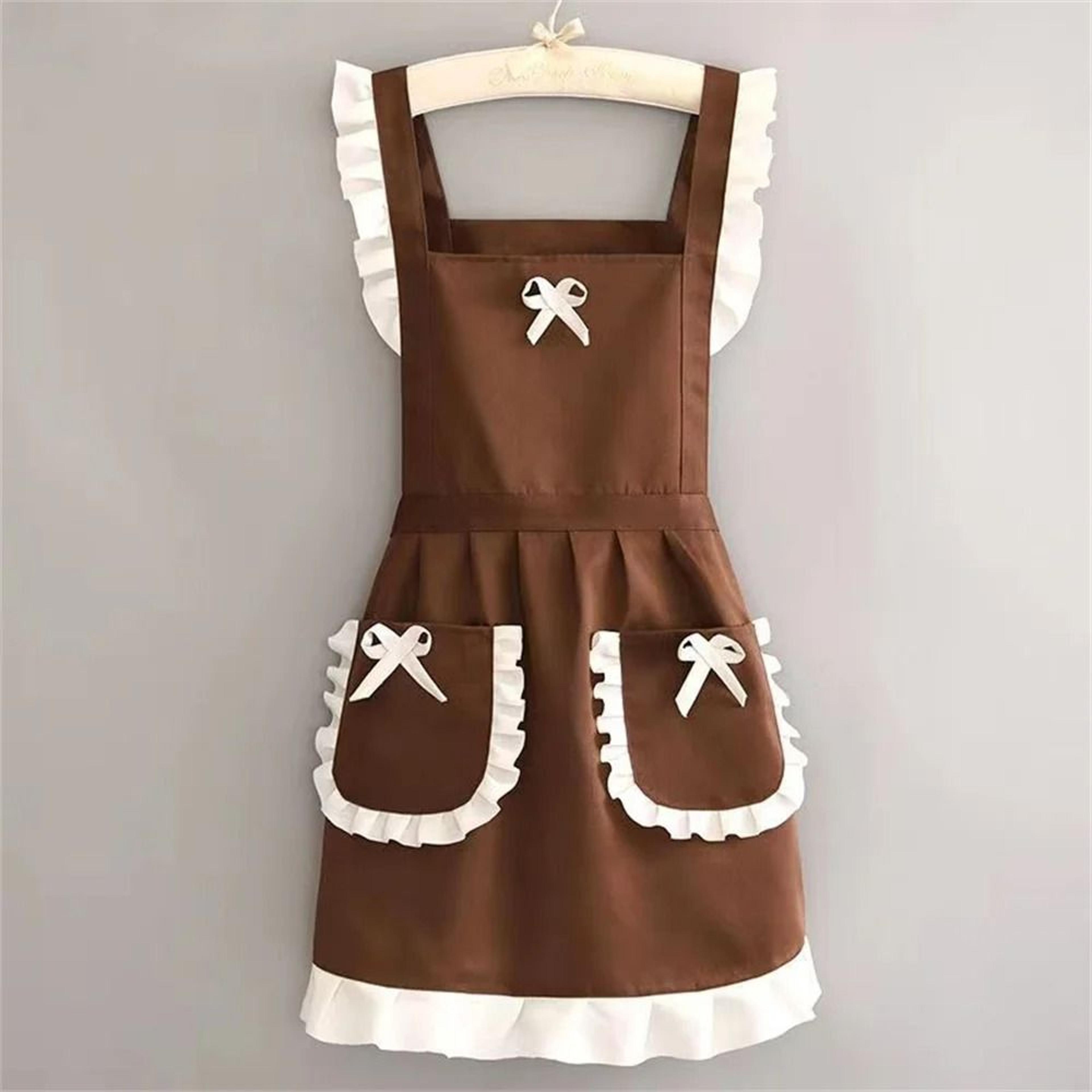 floral lace cooking apron for women – adjustable sleeveless chef's kitchen apron with pocket