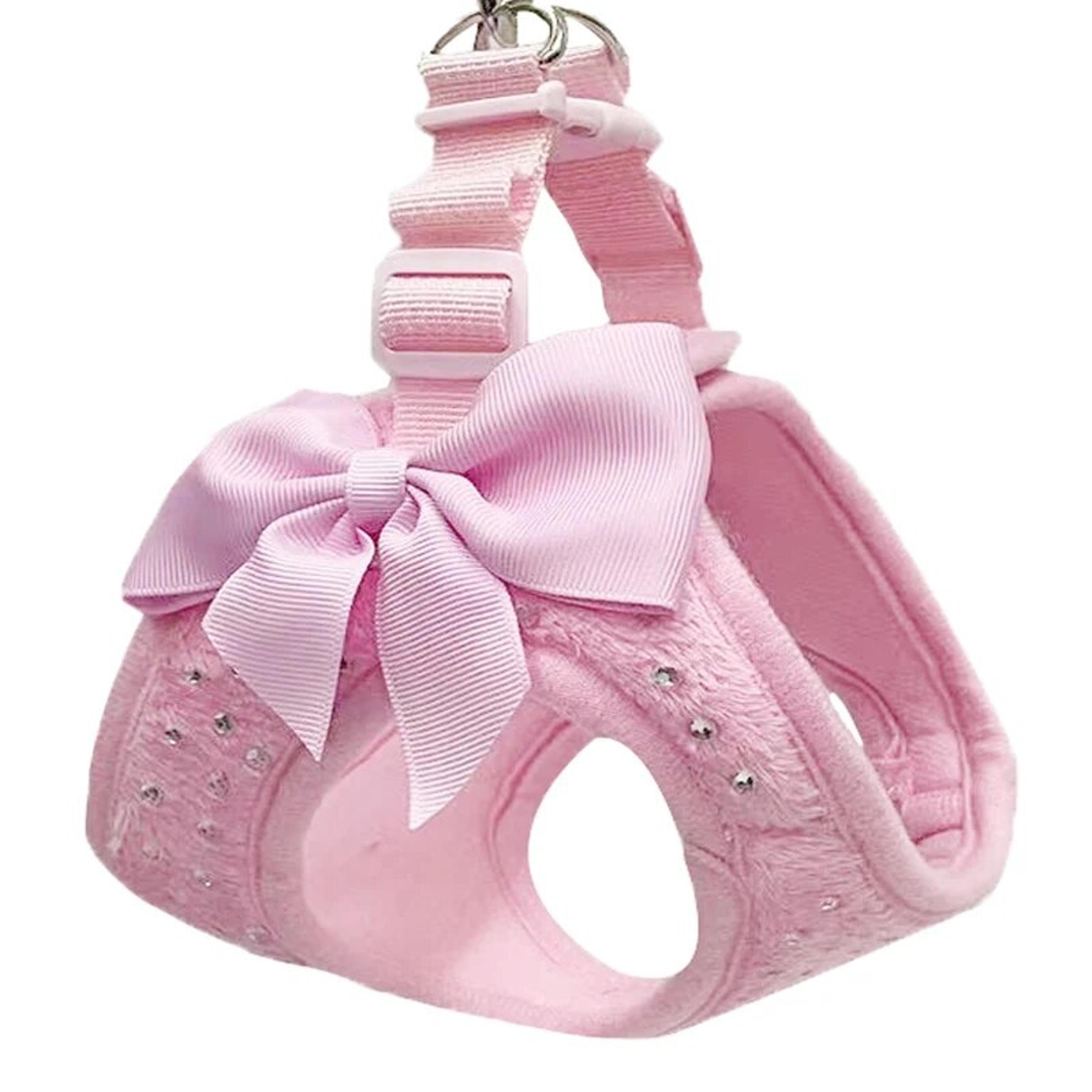 soft breathable dog chest harness with small diamond decoration