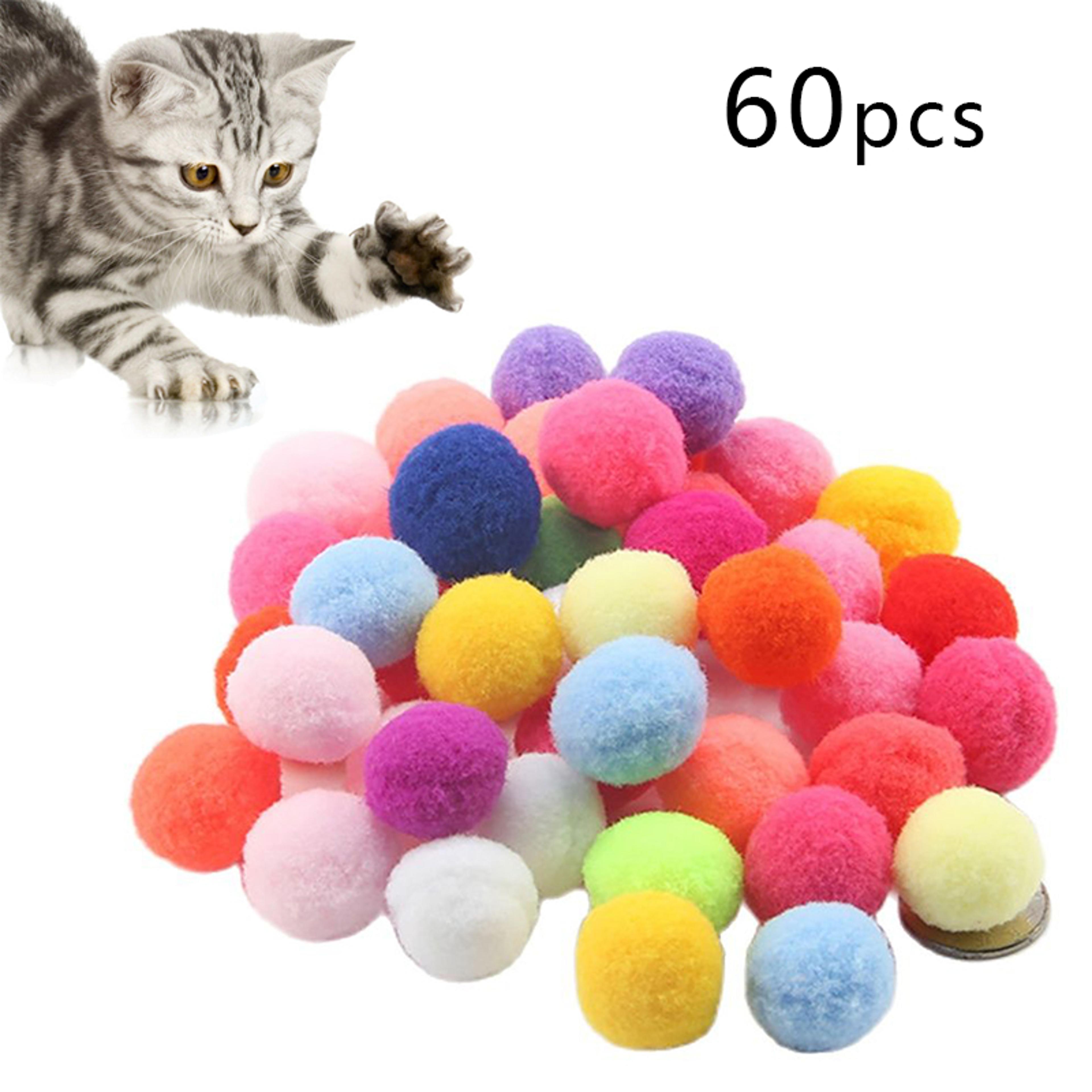 vibrant plush cat toys: molar-resistant, interactive balls for fun play | pet products for dropshipping