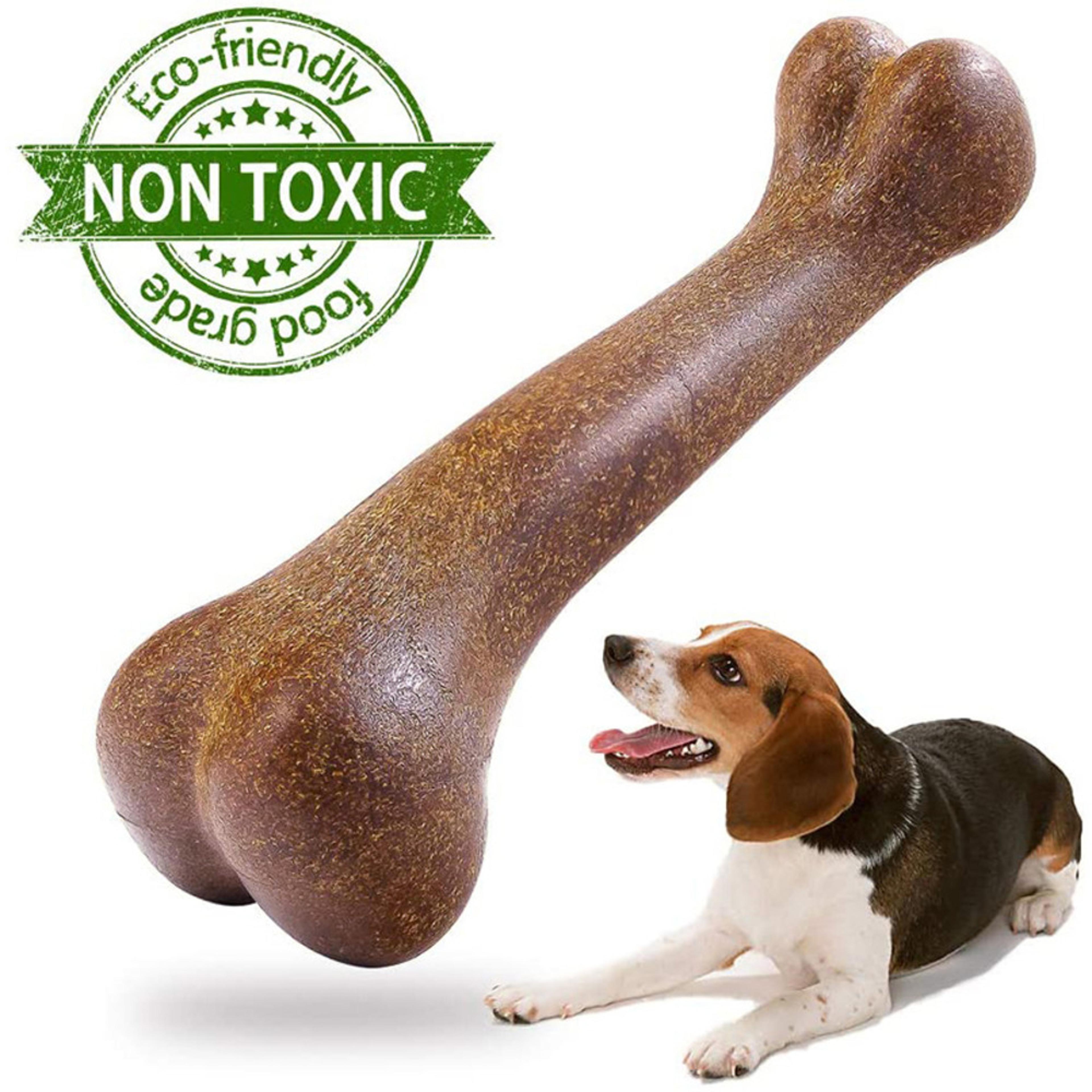 nearly indestructible dog bone chew toys: natural, non-toxic, anti-bite for small, medium, and large dogs - perfect for