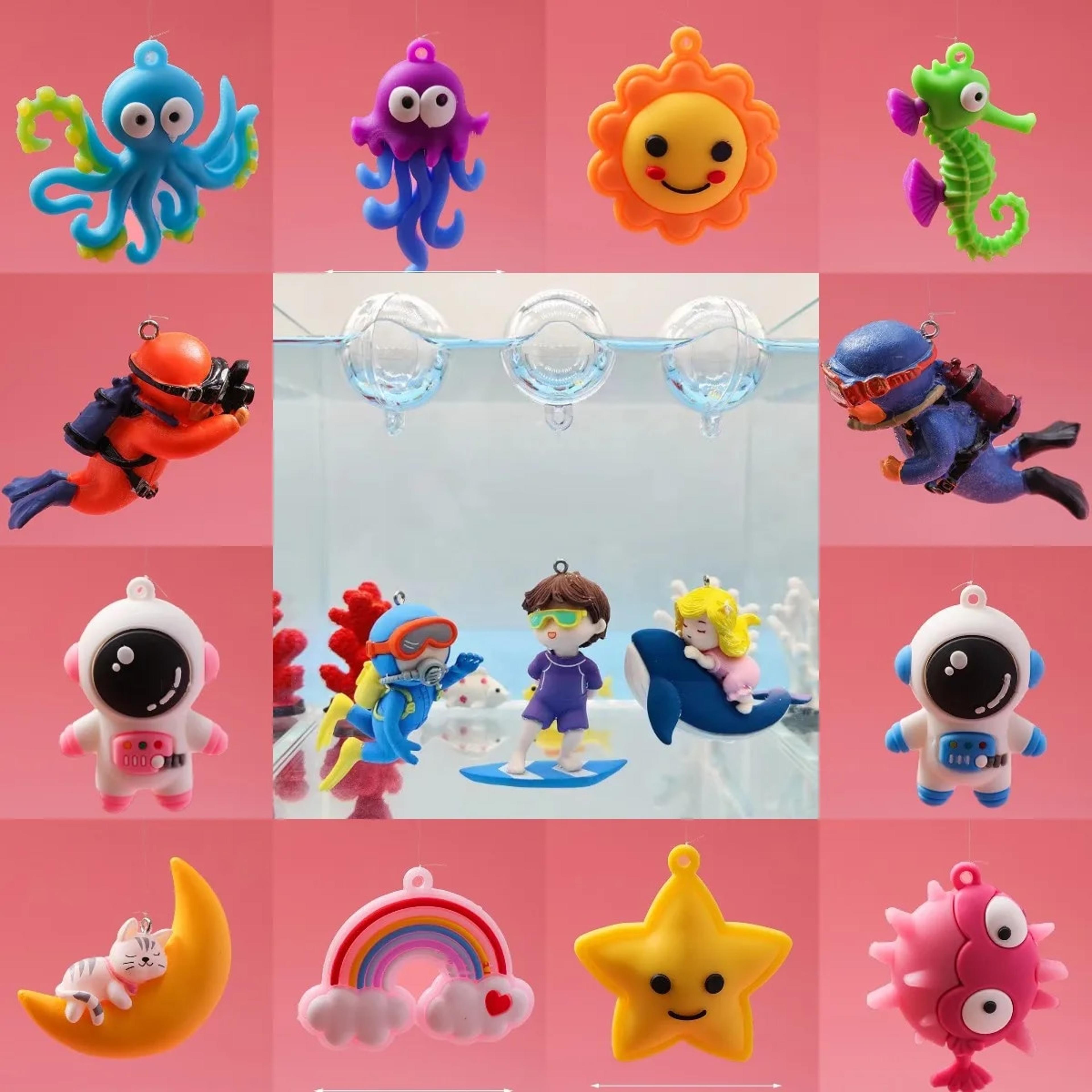 mini floating diver ornaments for fish tanks: unique aquarium decor