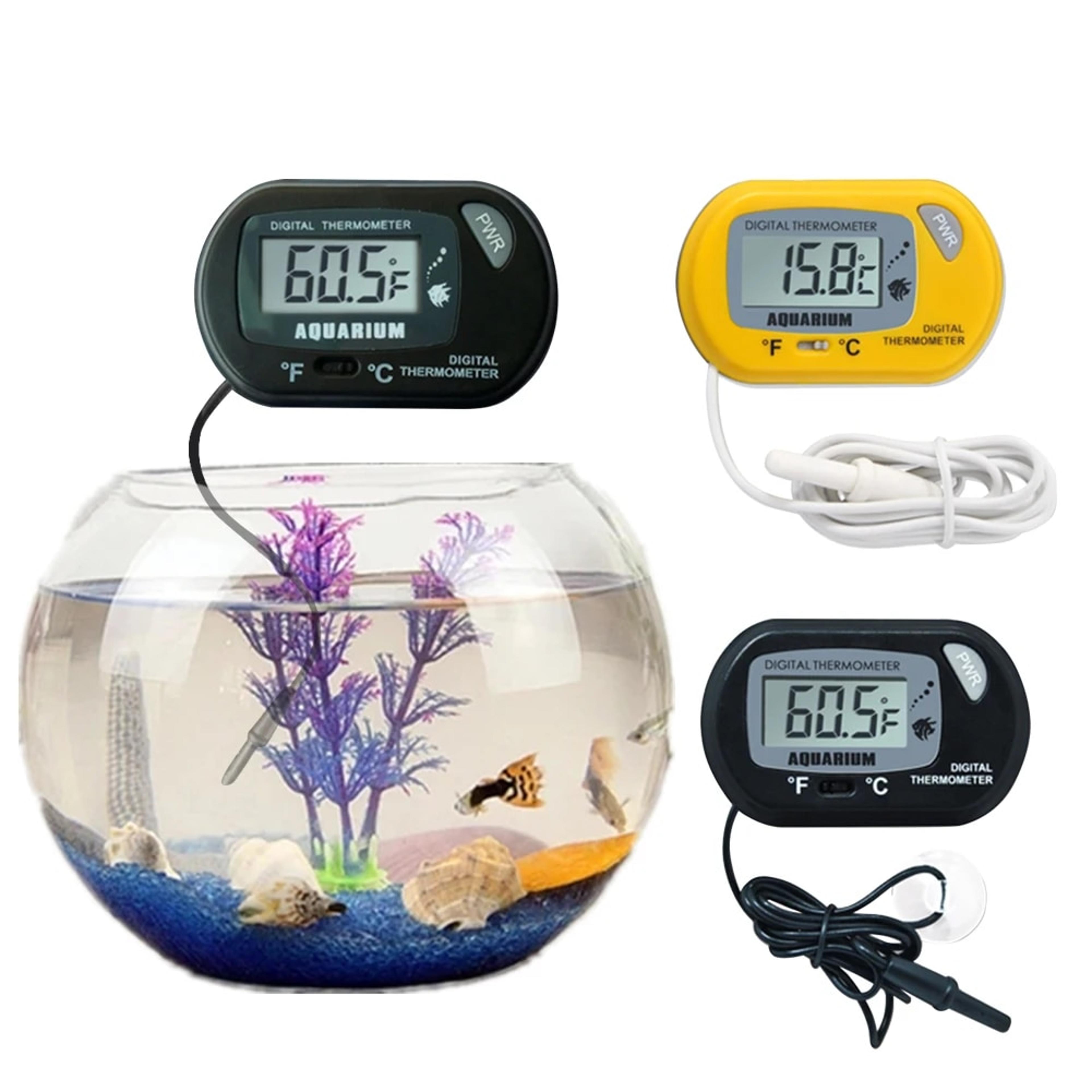 lcd digital aquarium thermometer: fish tank temp detector & alarm