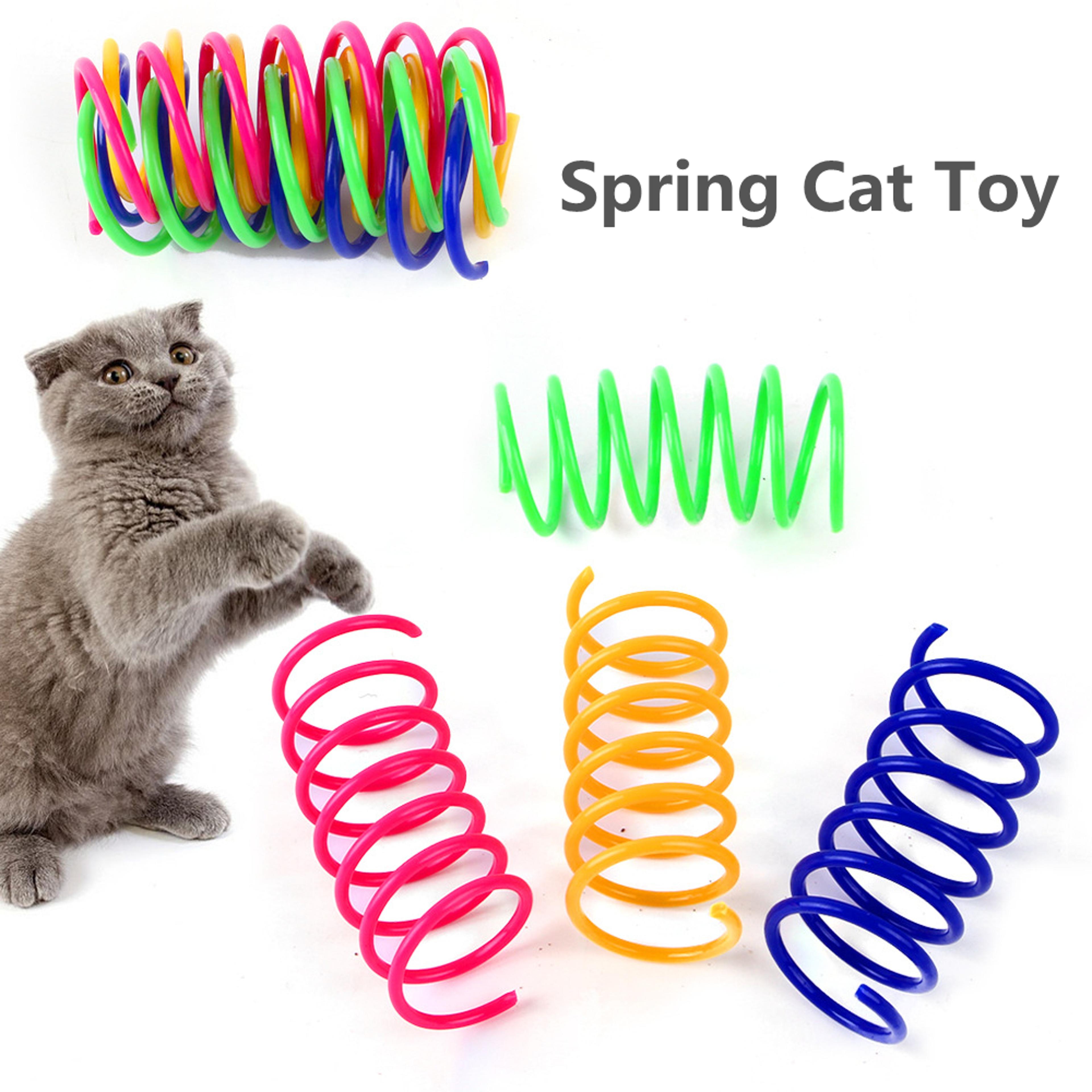 colorful cat spring toy set: 4/8/16/20pcs durable springs for pet's playtime