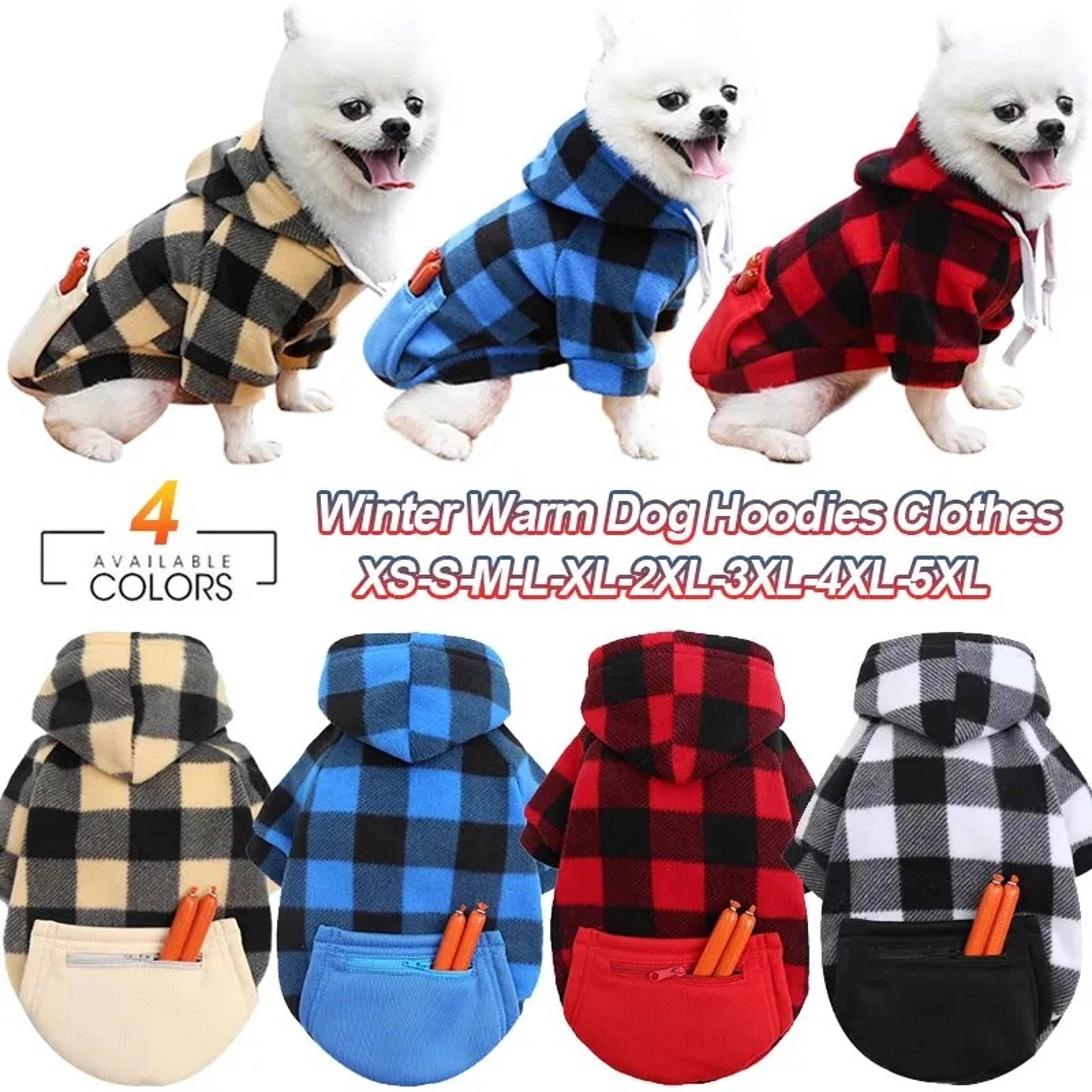 winter soft wool dog hoodies: pet clothes for small dogs - cozy puppy cat coat