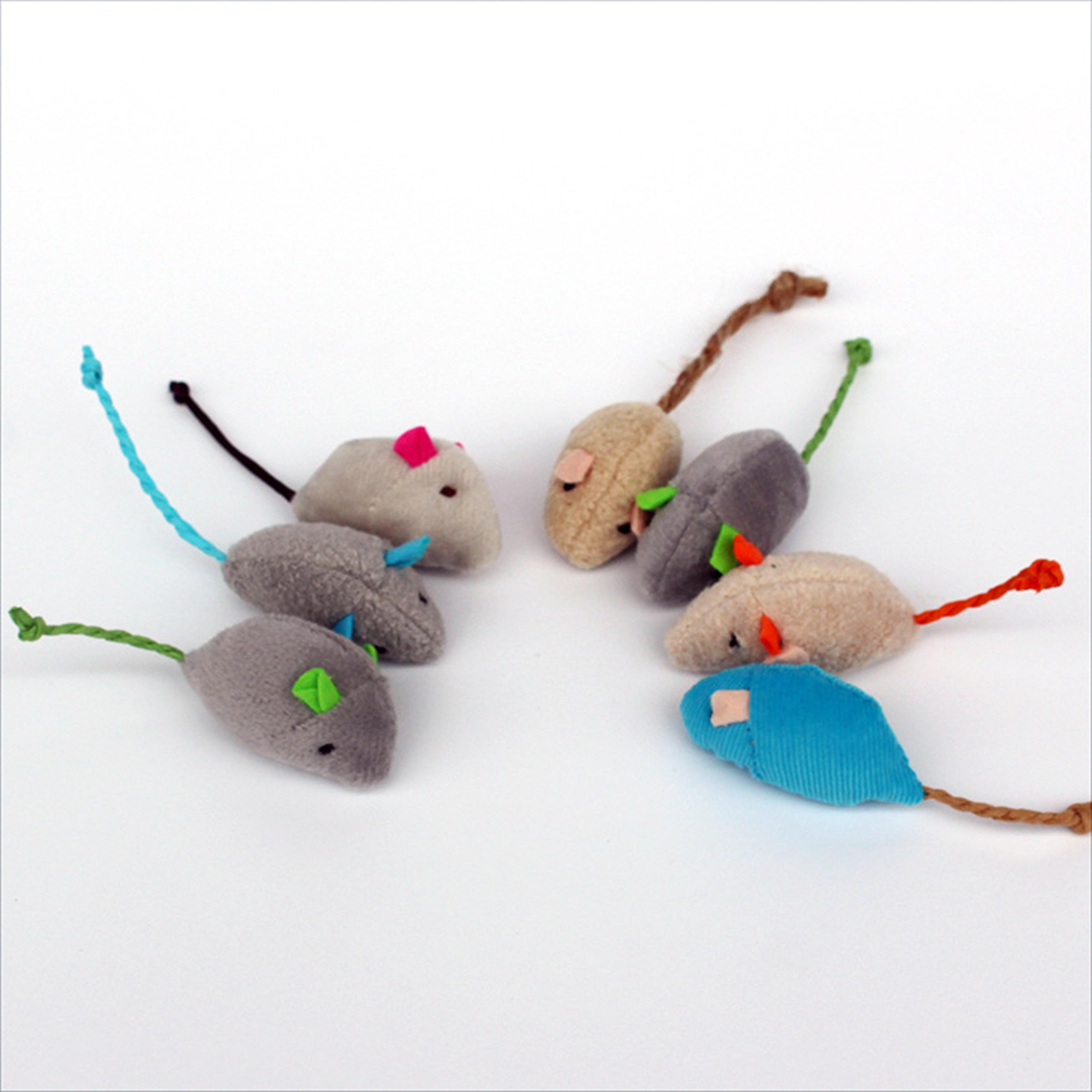 fun plush mouse cat toy with catnip for kittens - entertaining mix pet toys for cats