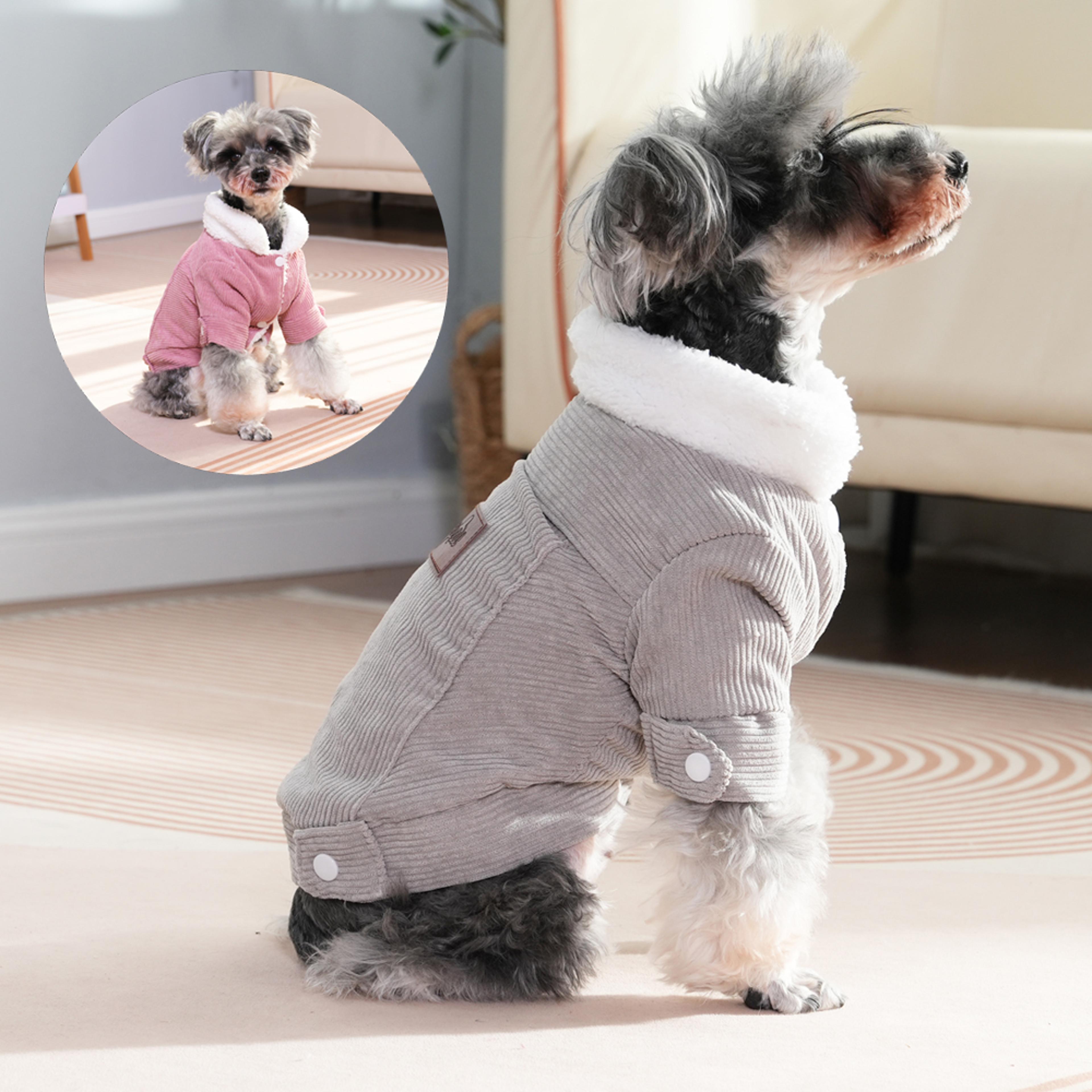 cozy winter warm dog clothes for small medium dogs cats, soft fleece puppy kitten jacket coat for chihuahua, schnauzer