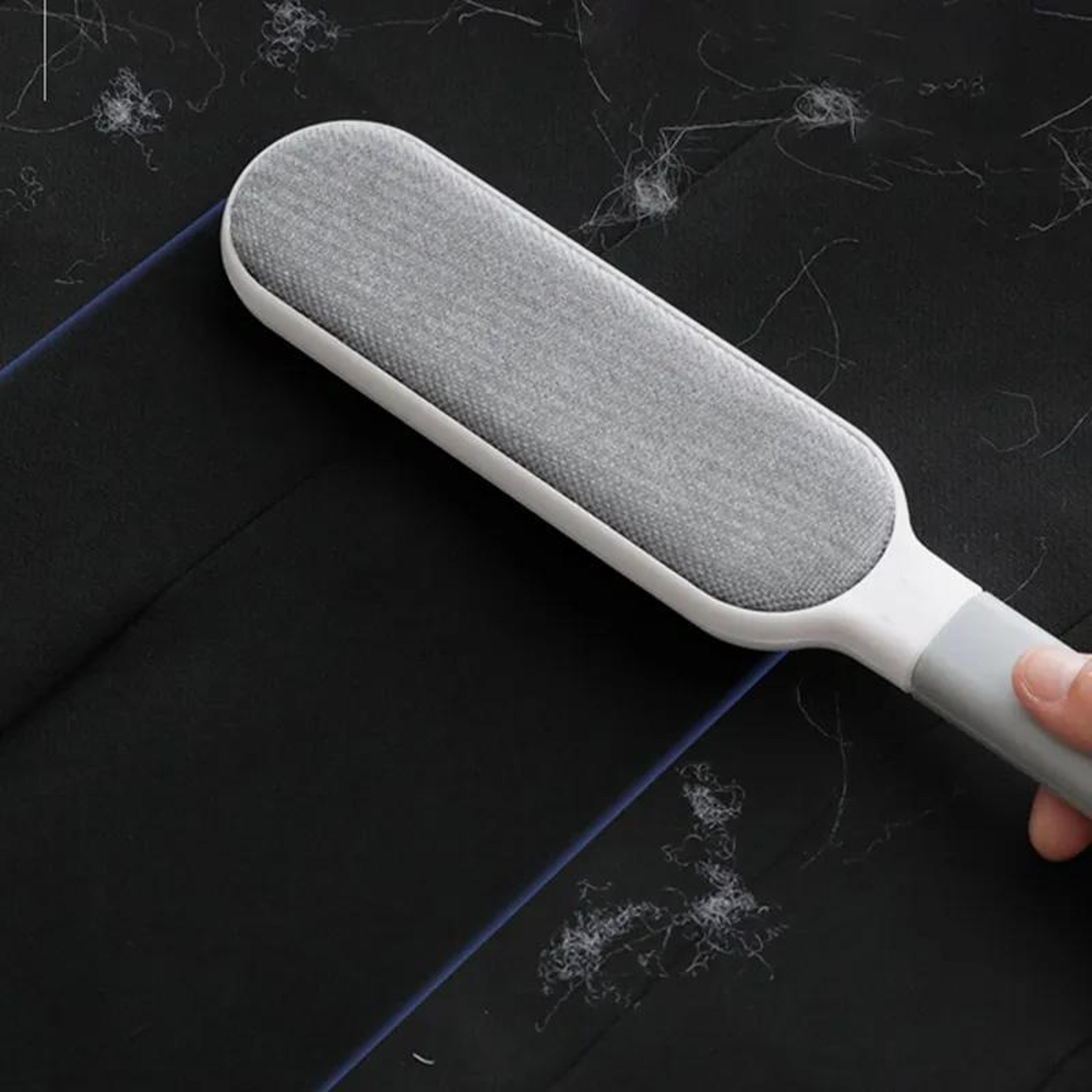 double-sided pet hair remover brush for clothes, furniture & carpets