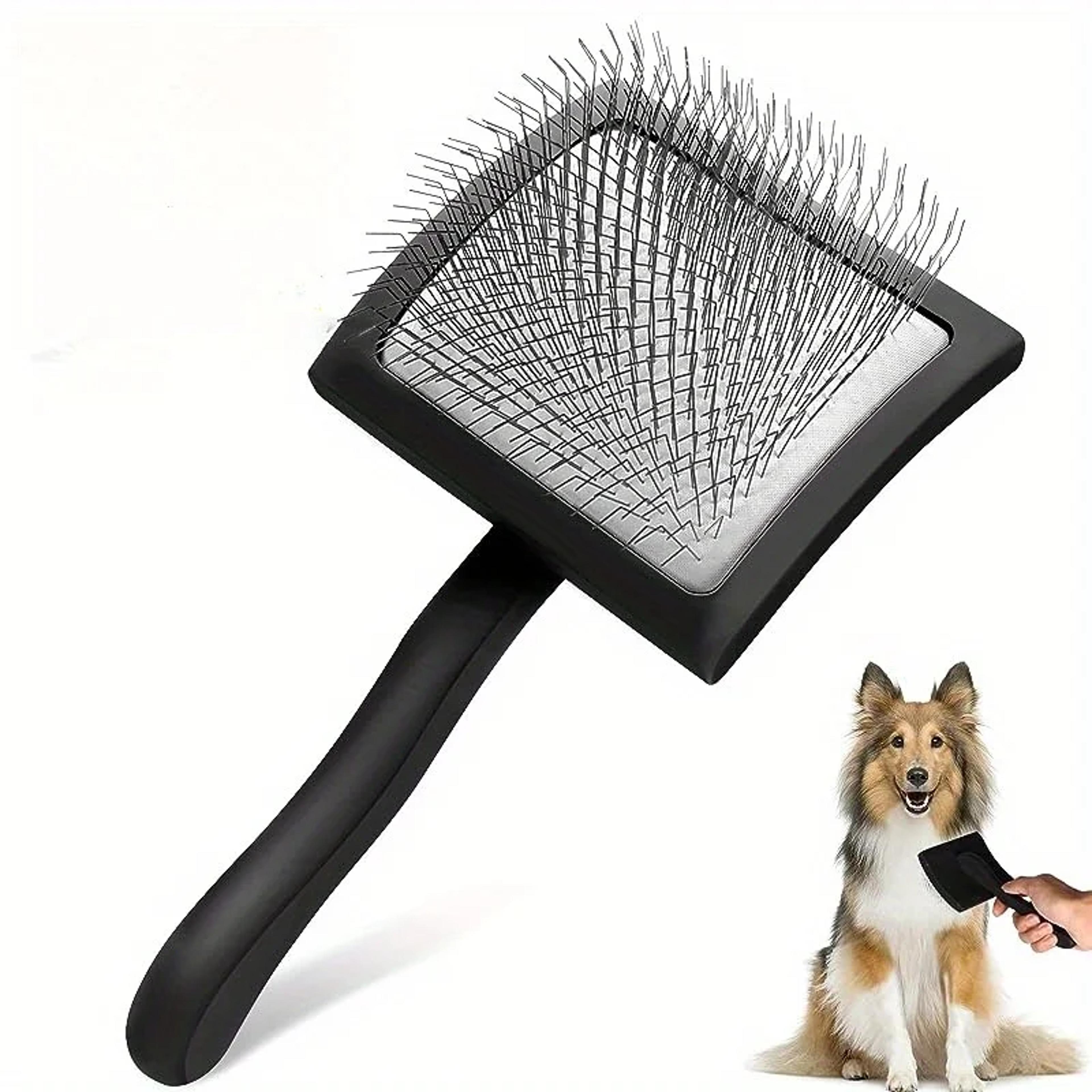extra long pin slicker brush for doodles, dogs & cats deshedding and detangling grooming tool