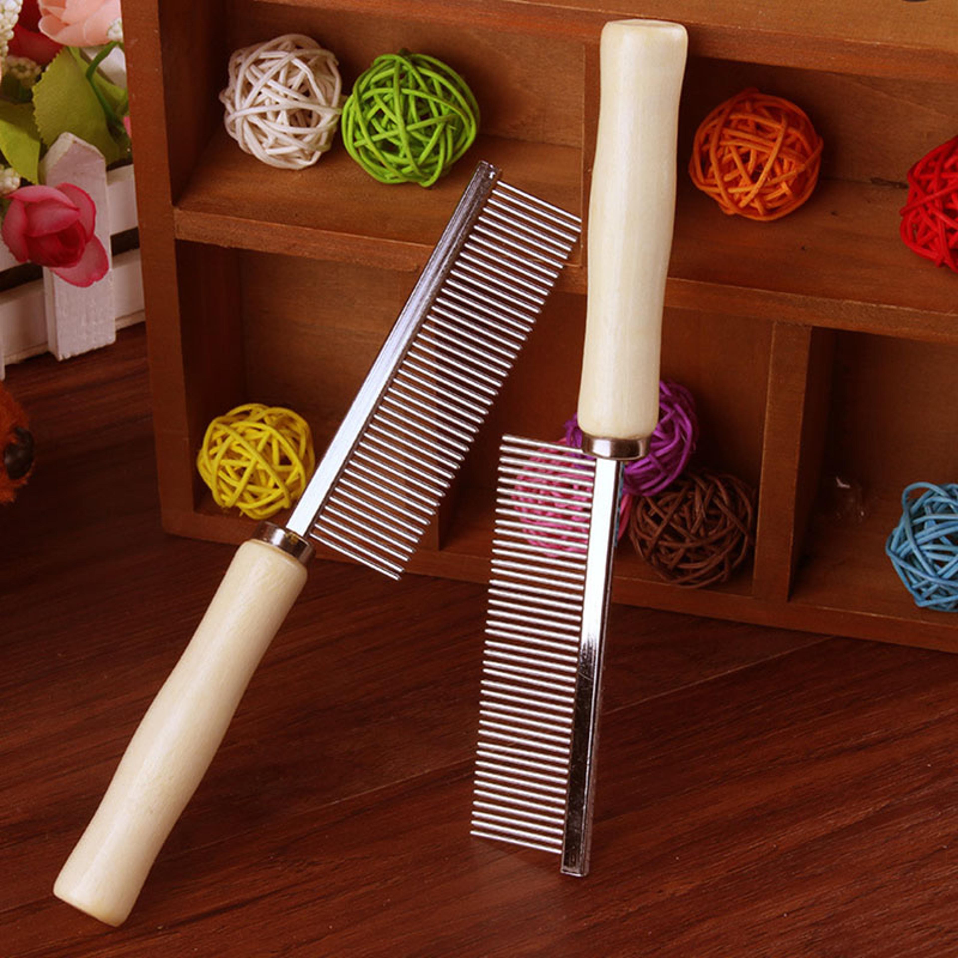 gentlegrip pet deshedding comb & massage brush for dogs and cats