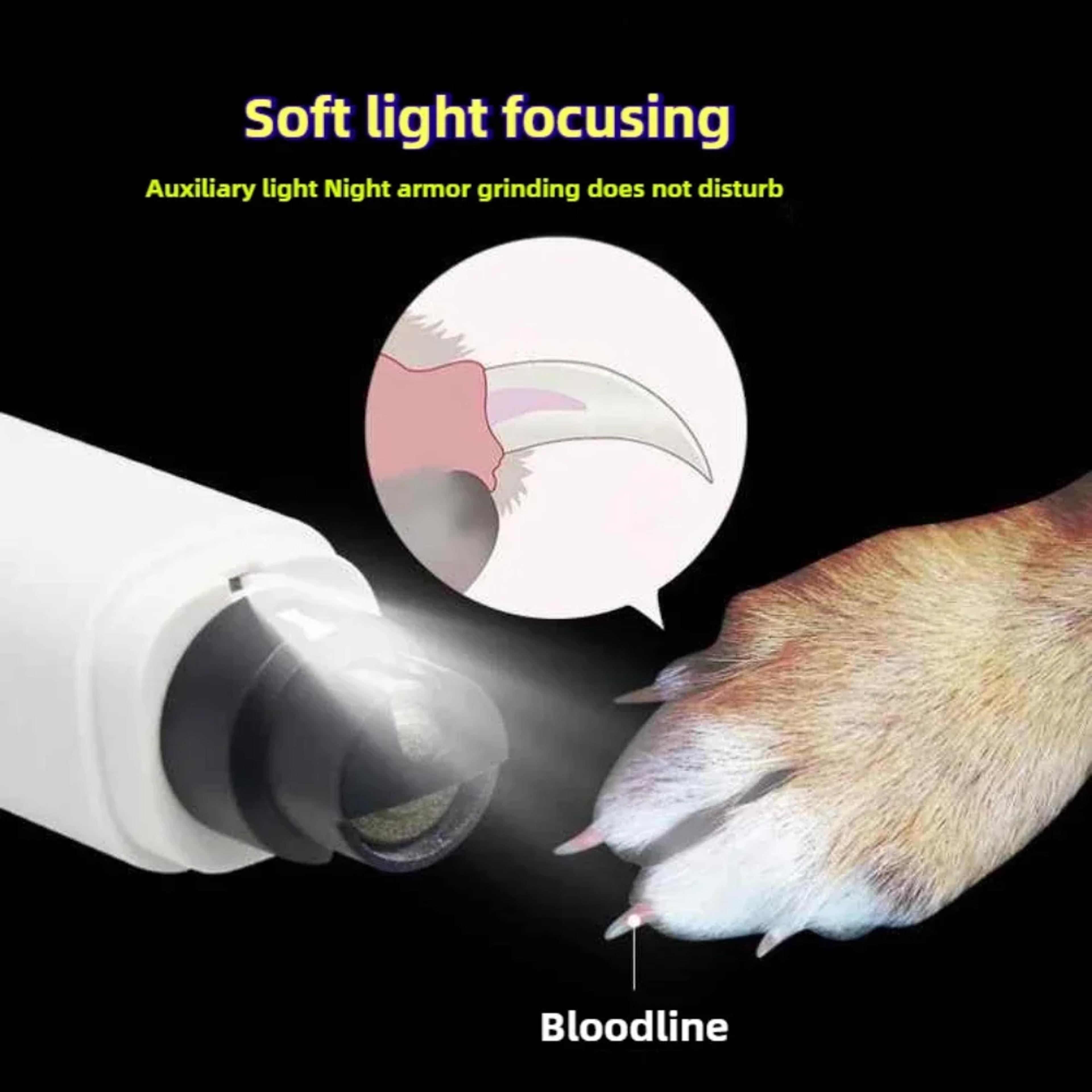 usb rechargeable dog nail grinder & quiet electric pet nail trimming tool