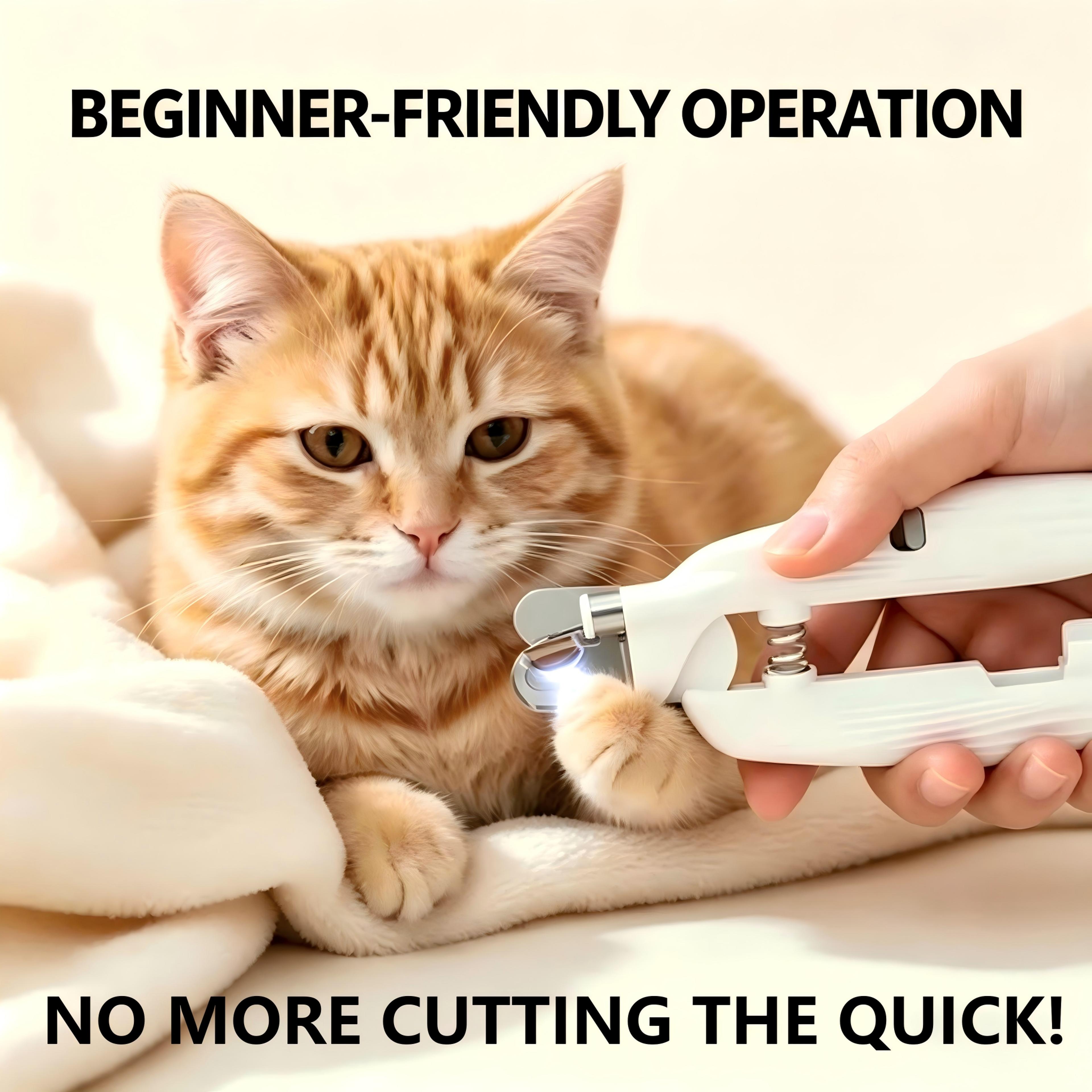 safeglow led pet nail clippers precision dog & cat nail trimmer tool