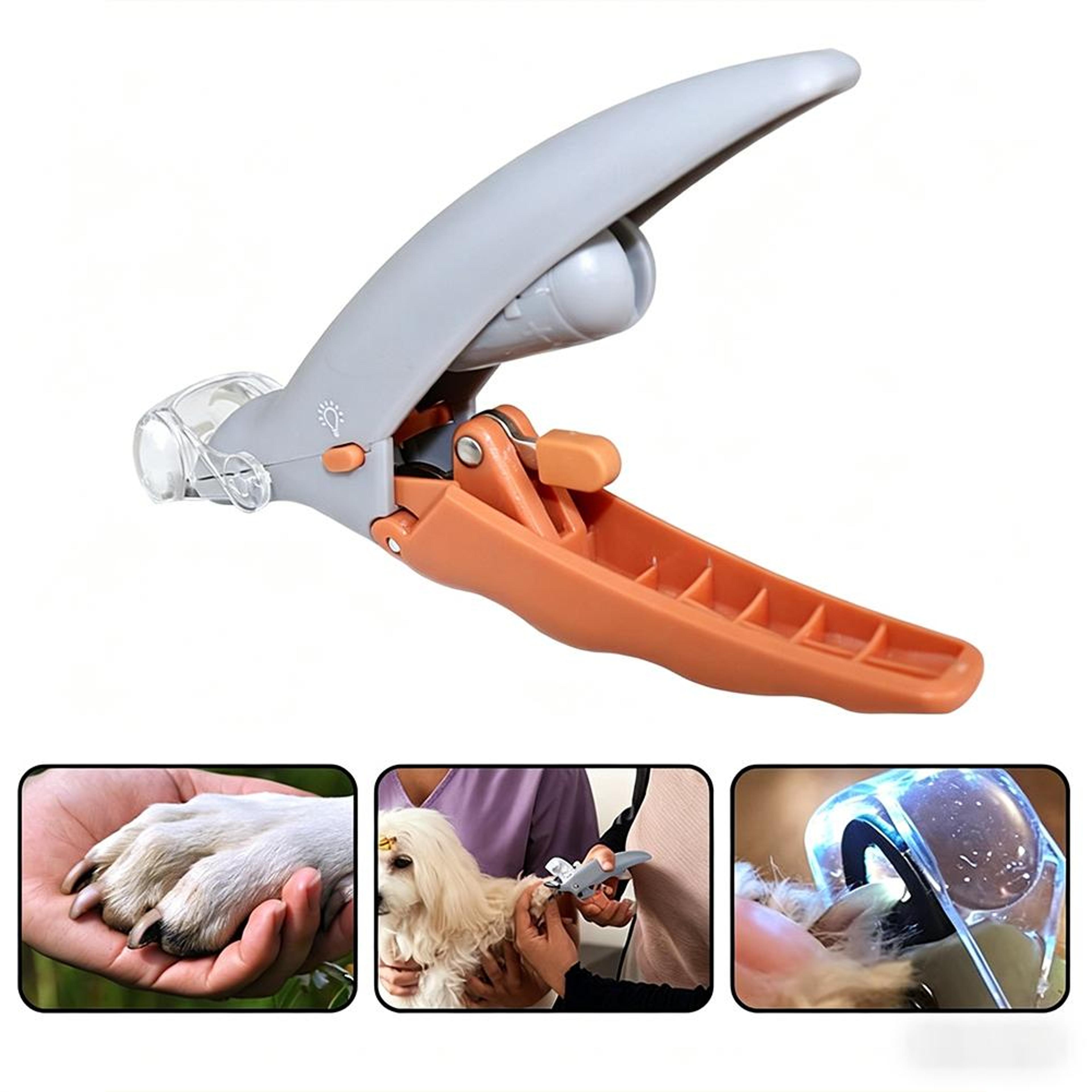 professional pet nail clippers with led light safe dog & cat nail trimmer