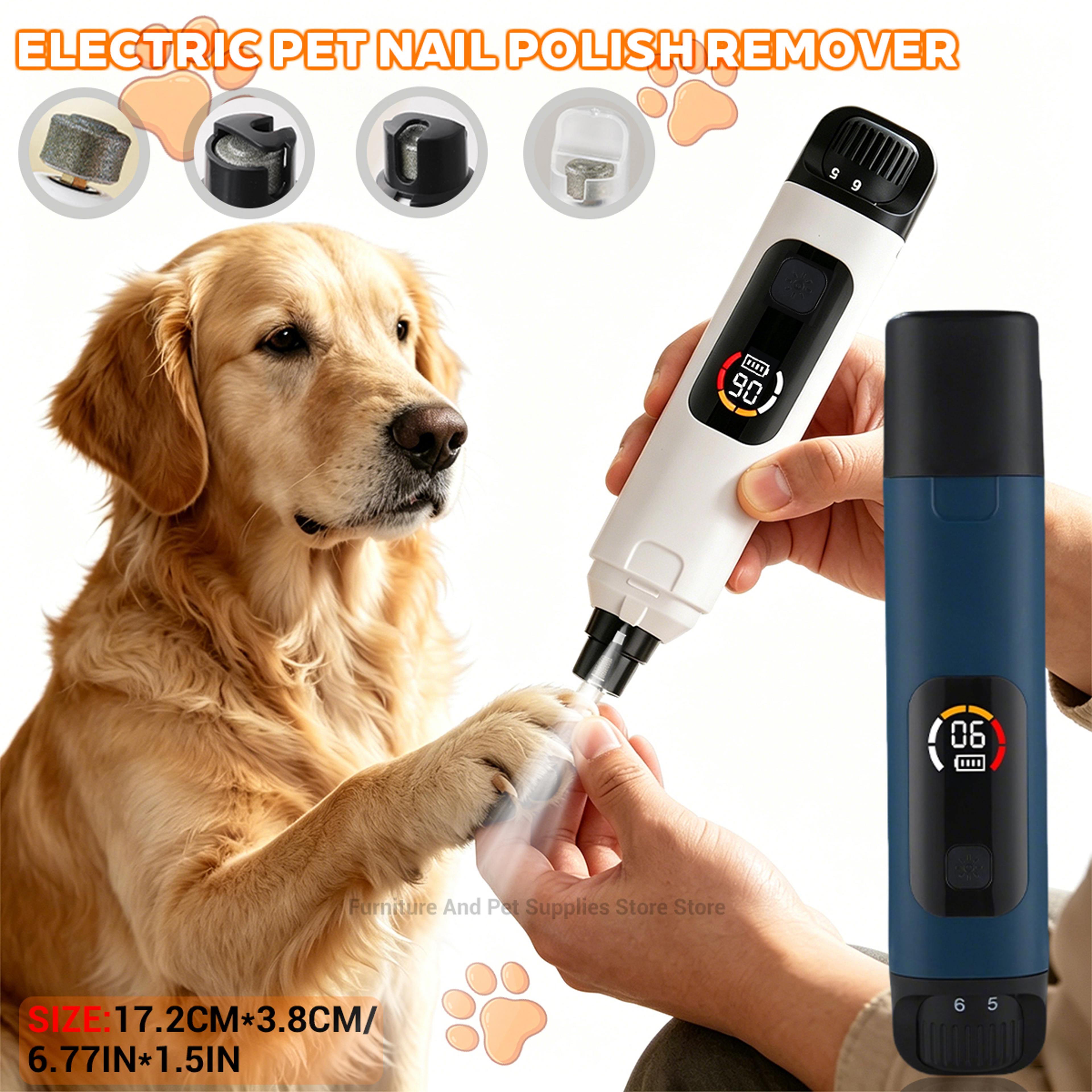 pawperfect 6 speed pet nail grinder led rechargeable quiet dog claw trimmer & grooming clipper