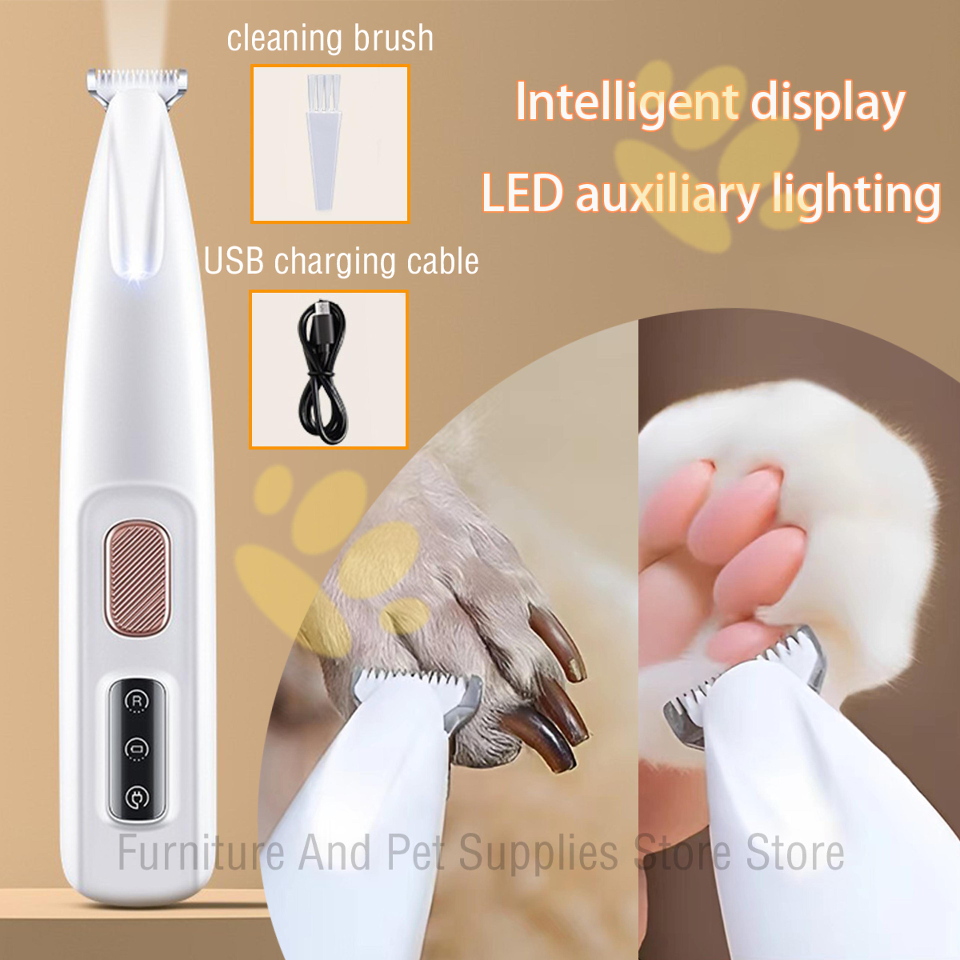 waterproof dog & cat claw trimmer with led light safe grooming kit