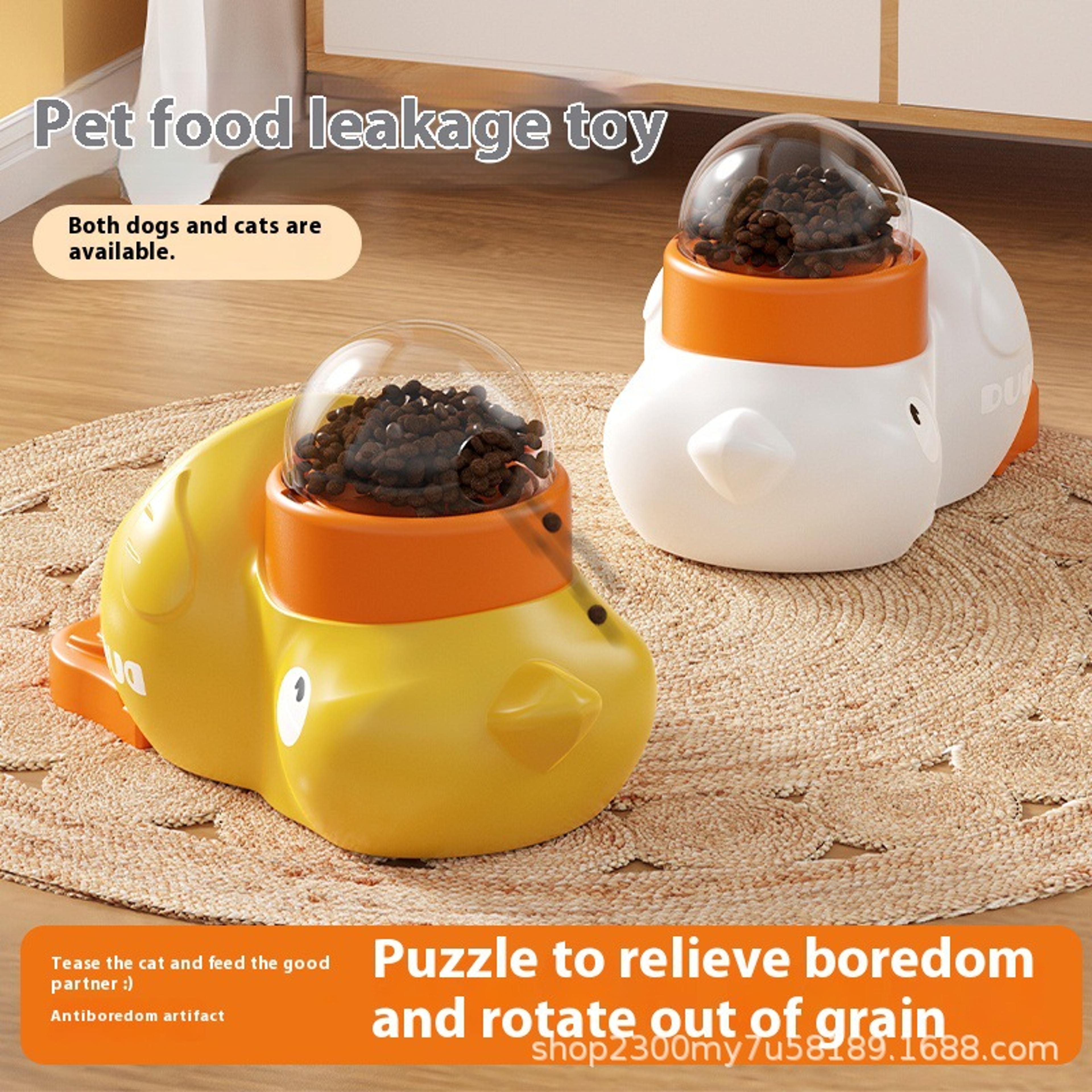 interactive pet feeder toy automatic food dispenser for cats & small dogs