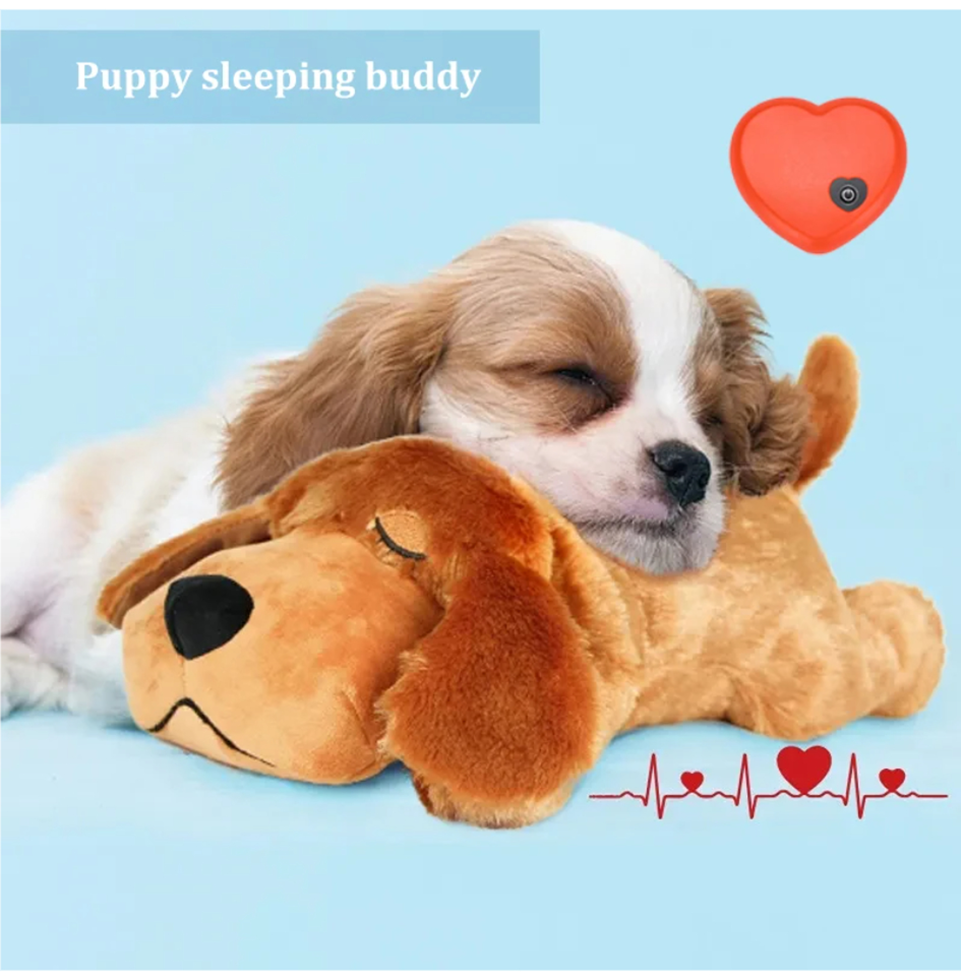 calming heartbeat puppy plush anxiety relief & training toy