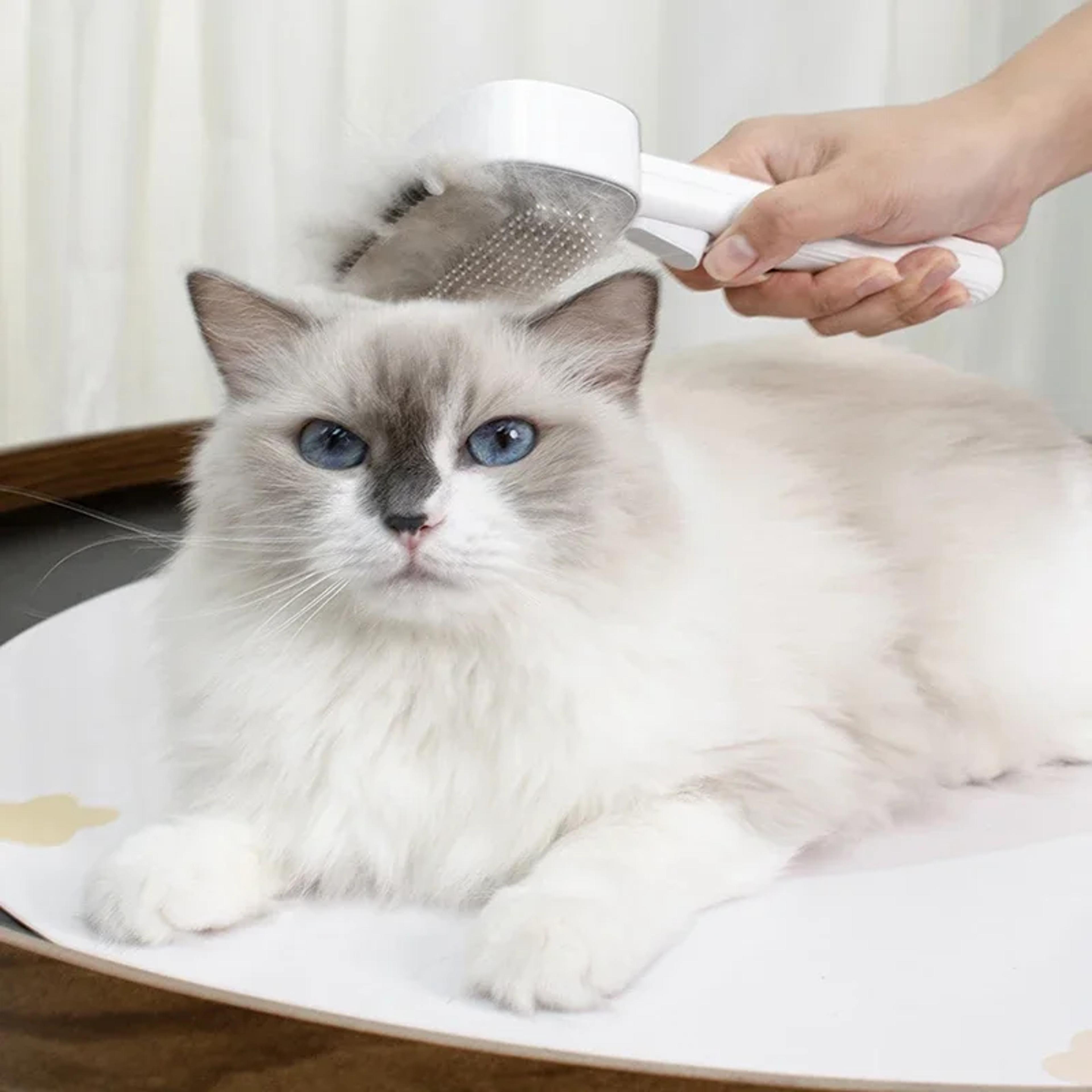 magic pet pro grooming brush effortless pet hair remover, painless deshedding tool for thick fur