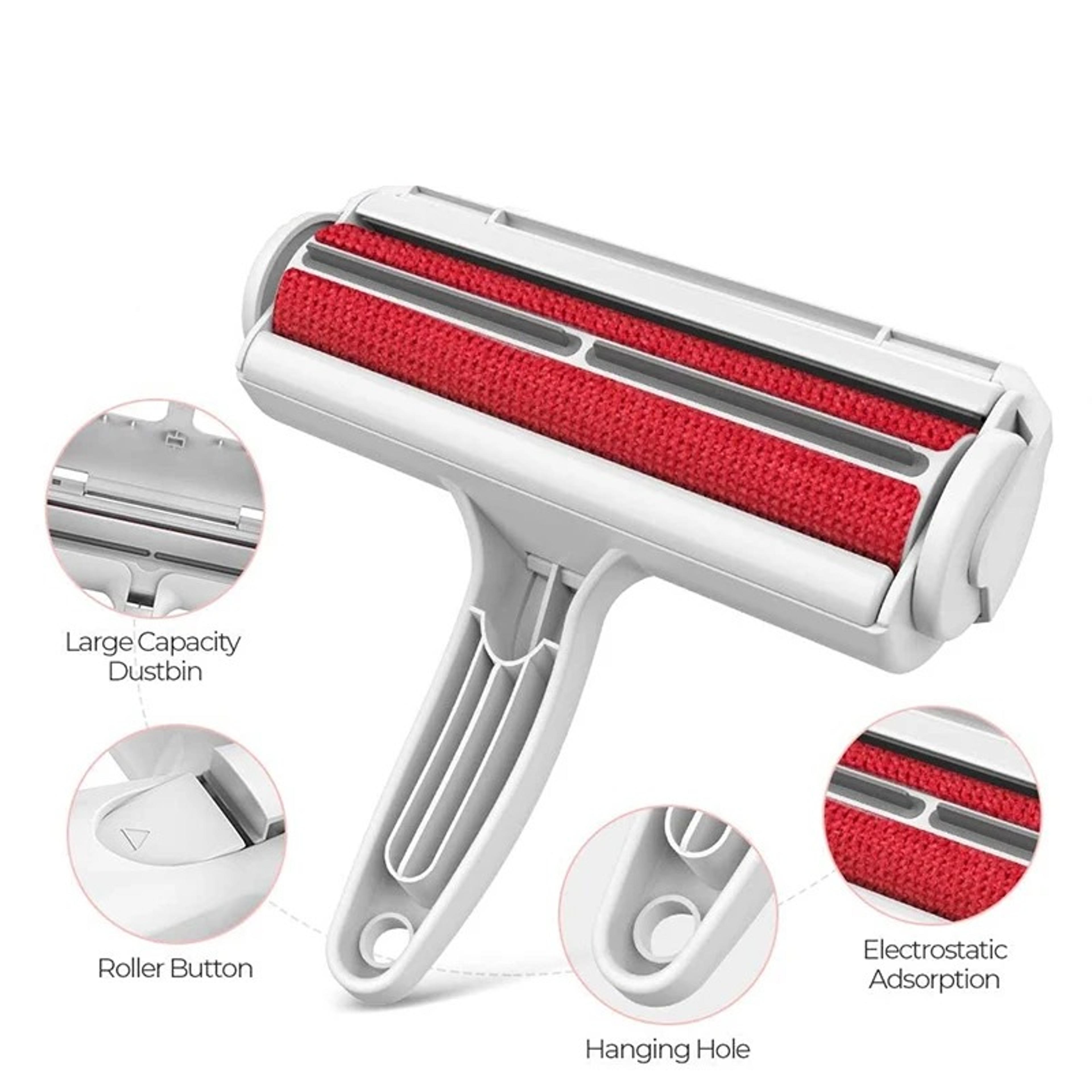 self cleaning reusable pet hair remover roller for dog & cat hair