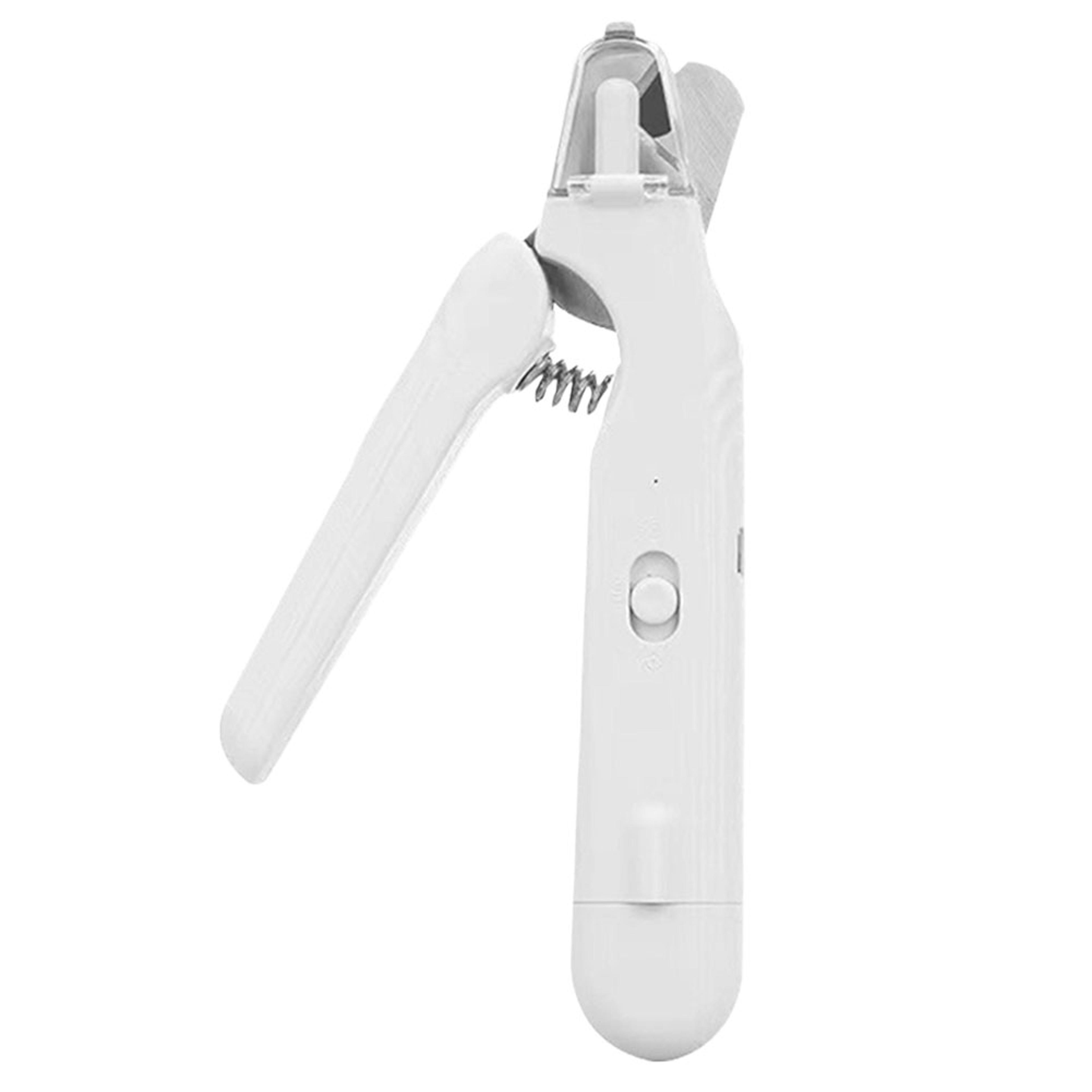 led precision pet nail clipper with stainless steel safety blades for dogs & cats