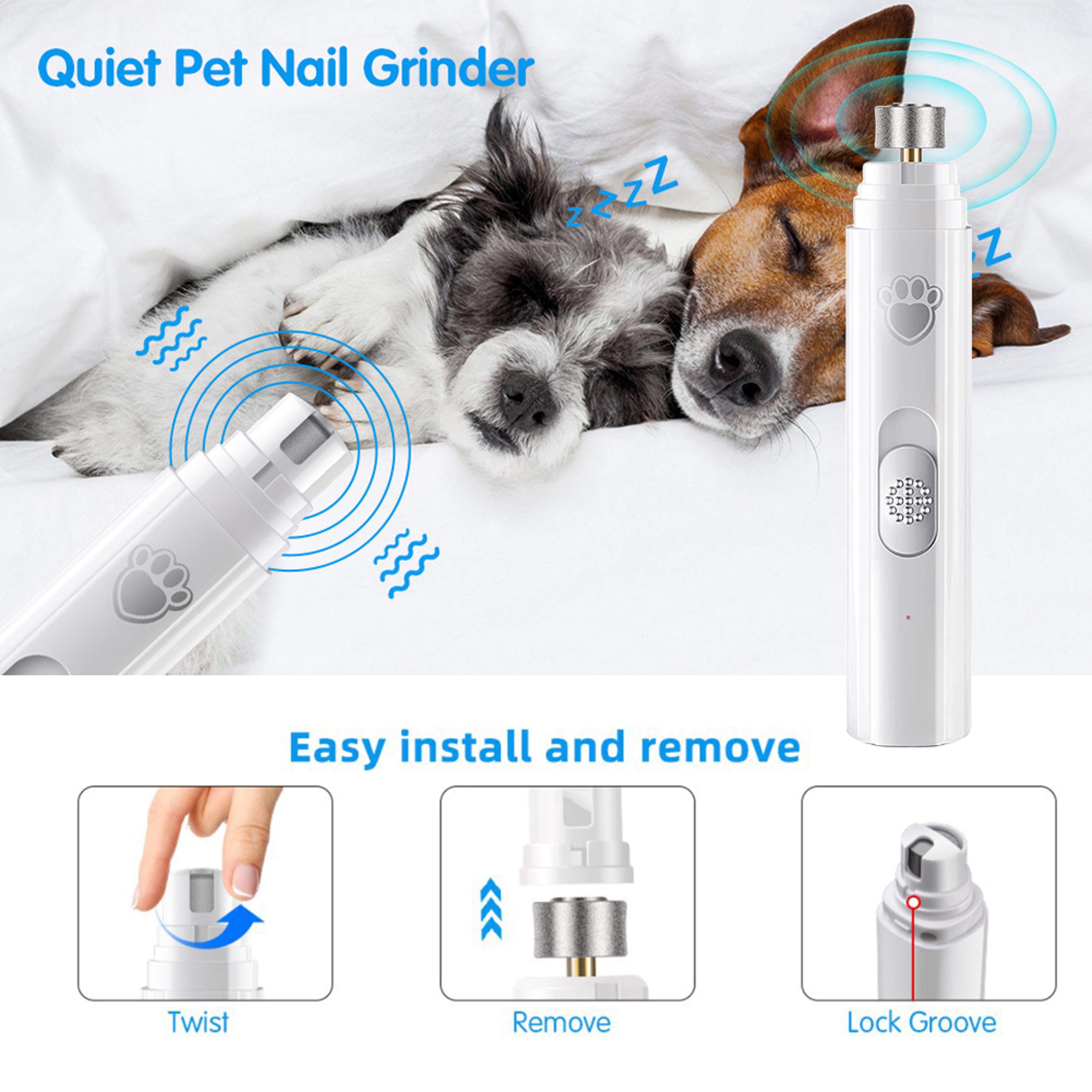 glowtrim pro led dog nail grinder rechargeable pet nail trimmer for safe painless grooming