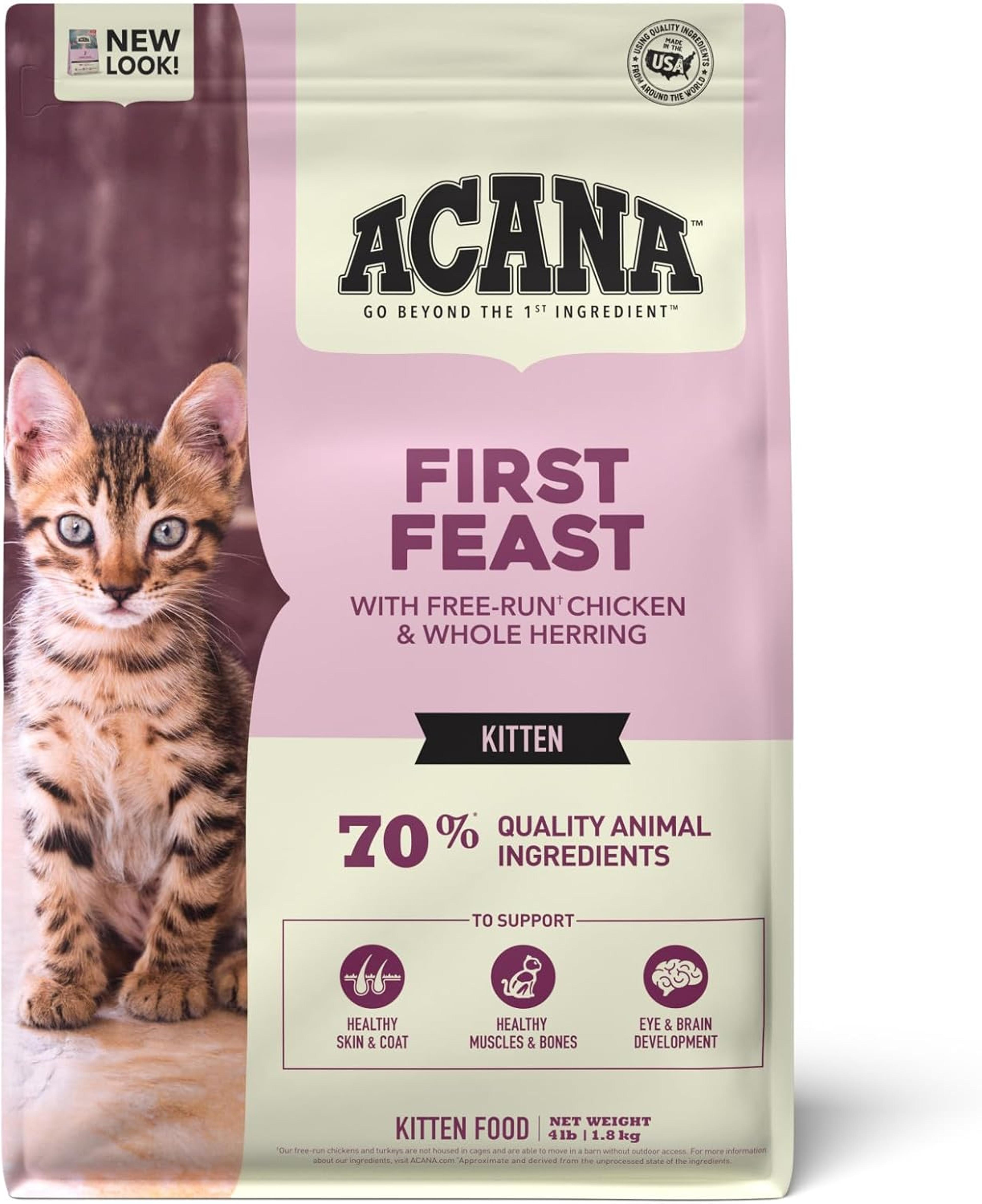 chicken & fish kitten growth formula premium dry cat food 4lb bag