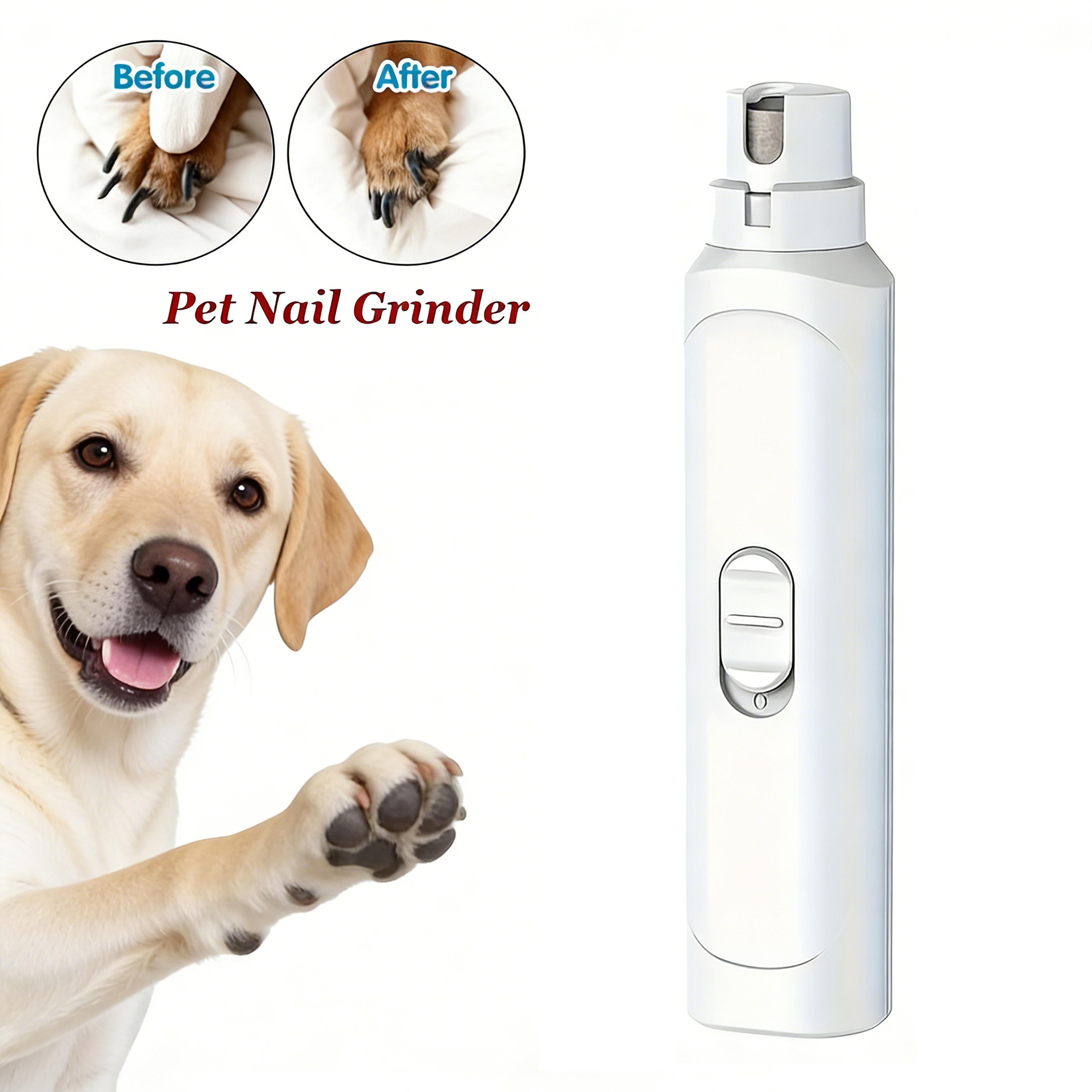 rechargeable pet nail grinder for dogs & cats quiet, safe & painless grooming tool