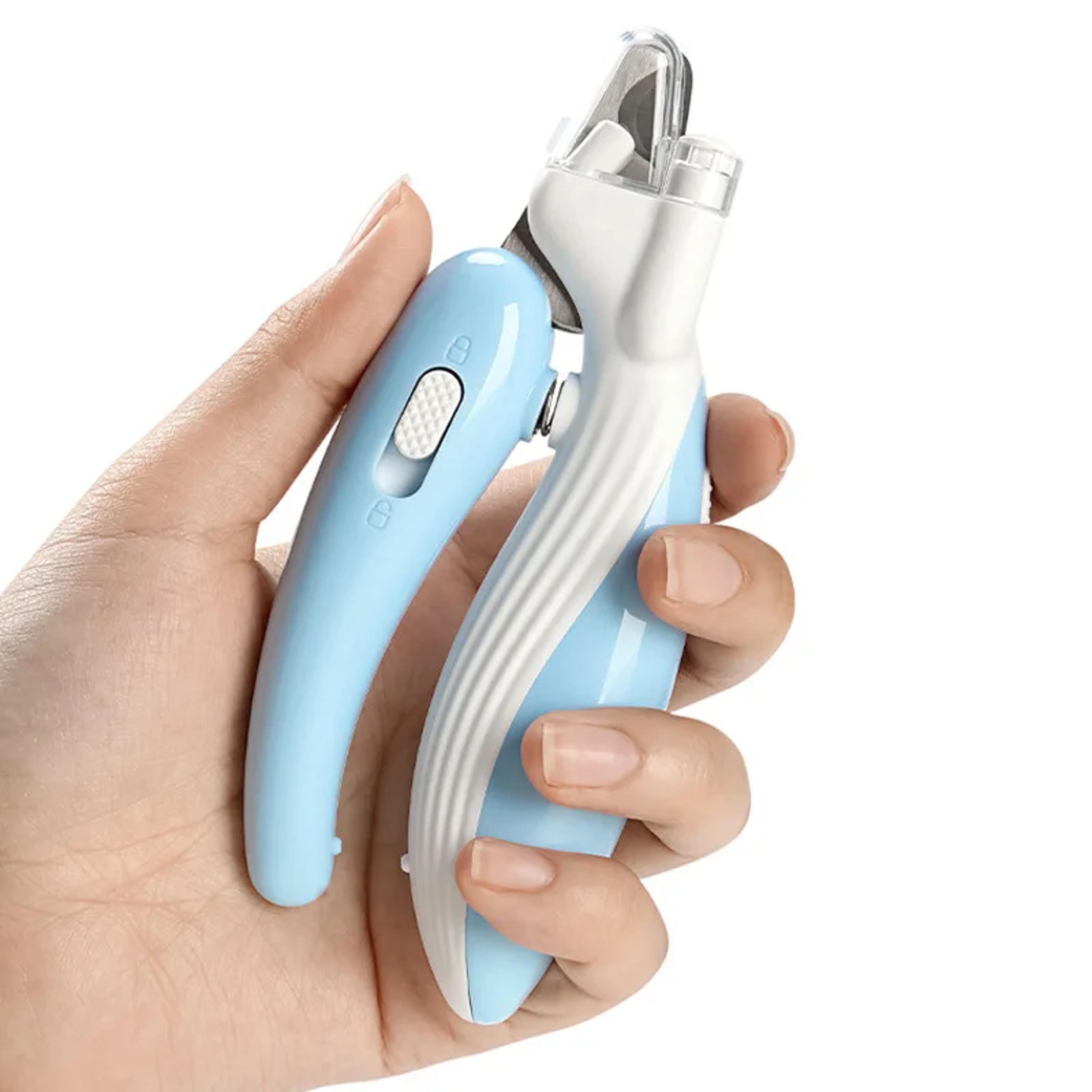led pet nail clippers for dogs & cats with safety lock and precision light