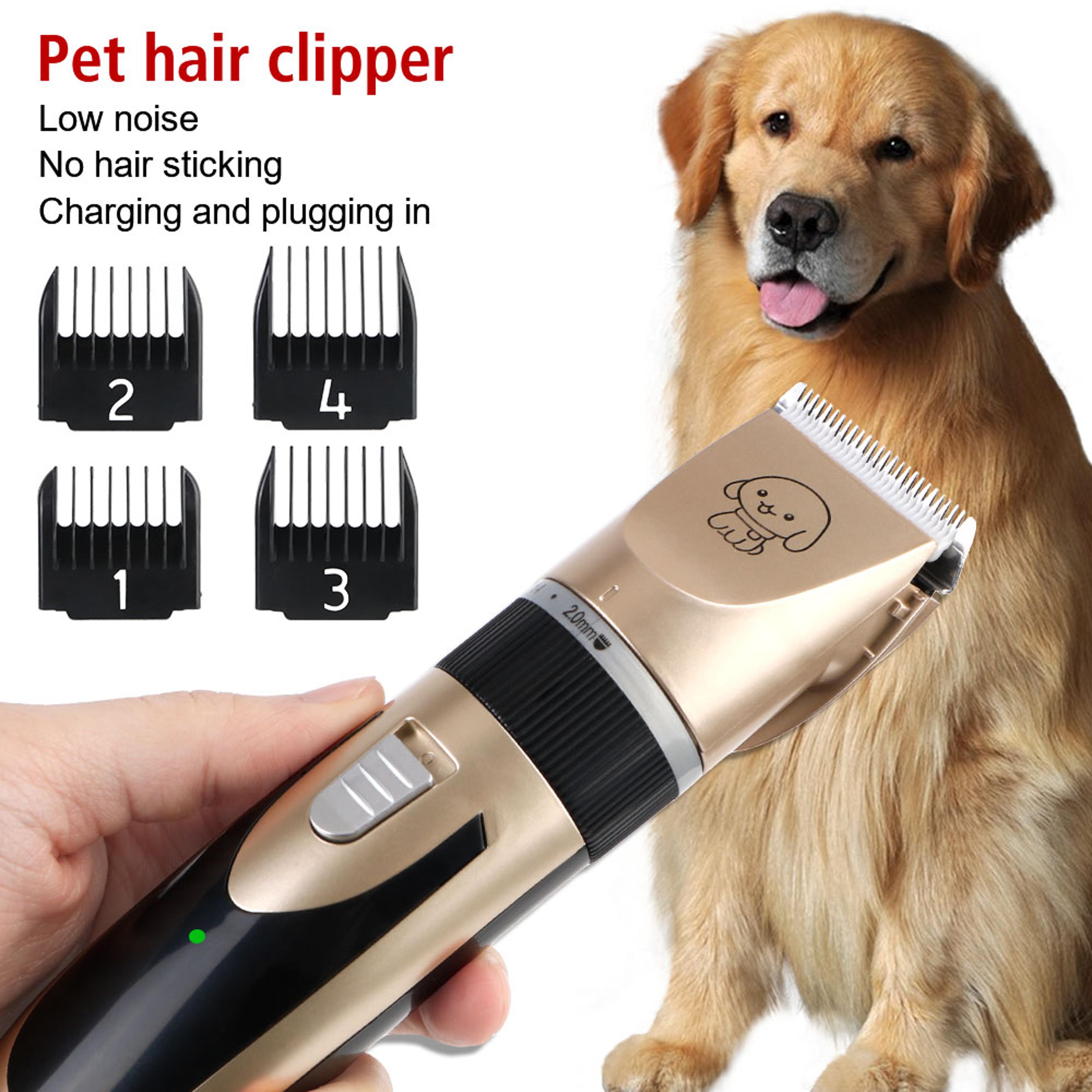 premium rechargeable cordless pet hair clippers & dog cat grooming kit for dogs, cats & rabbits