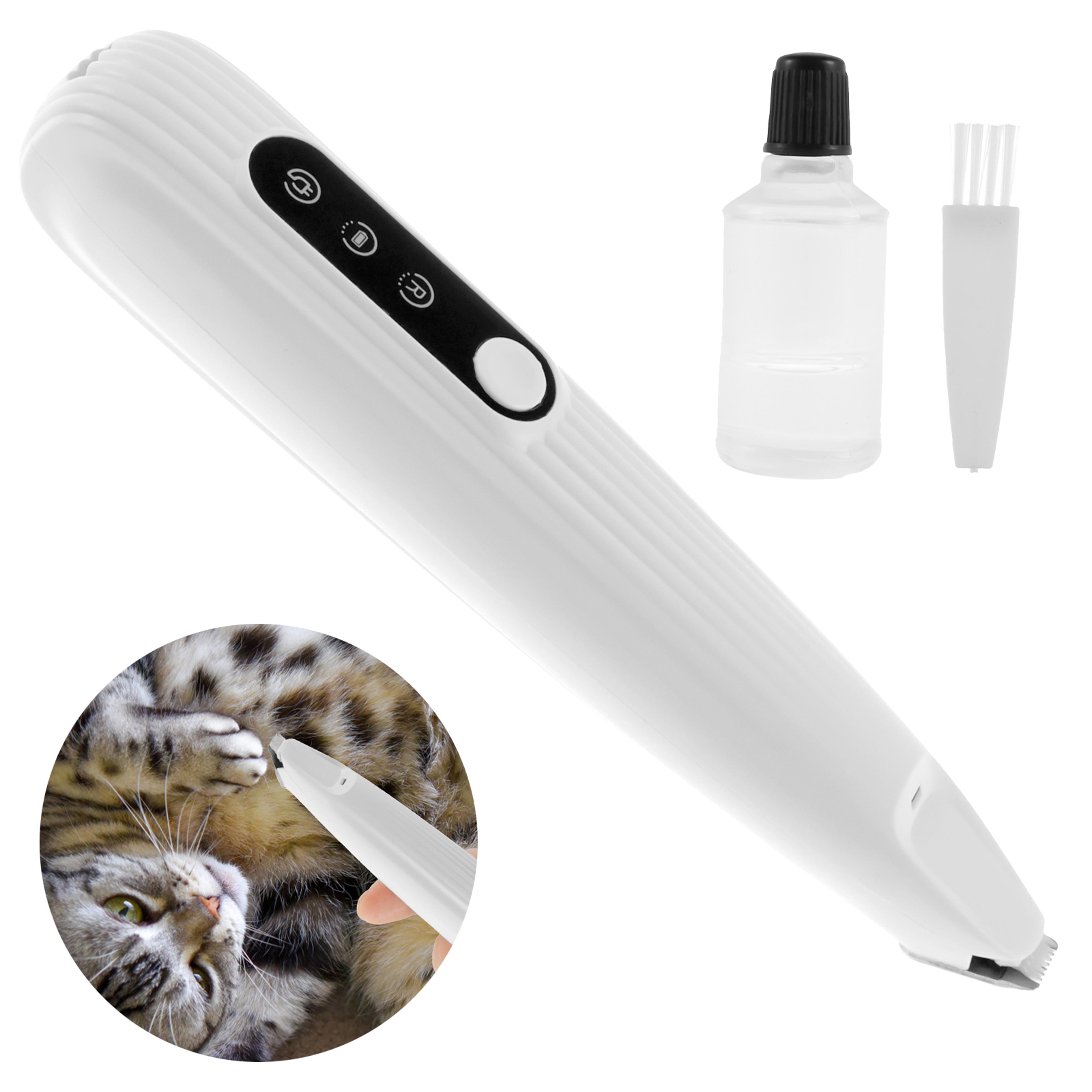 premium led dog paw trimmer low noise, cordless waterproof pet grooming clippers