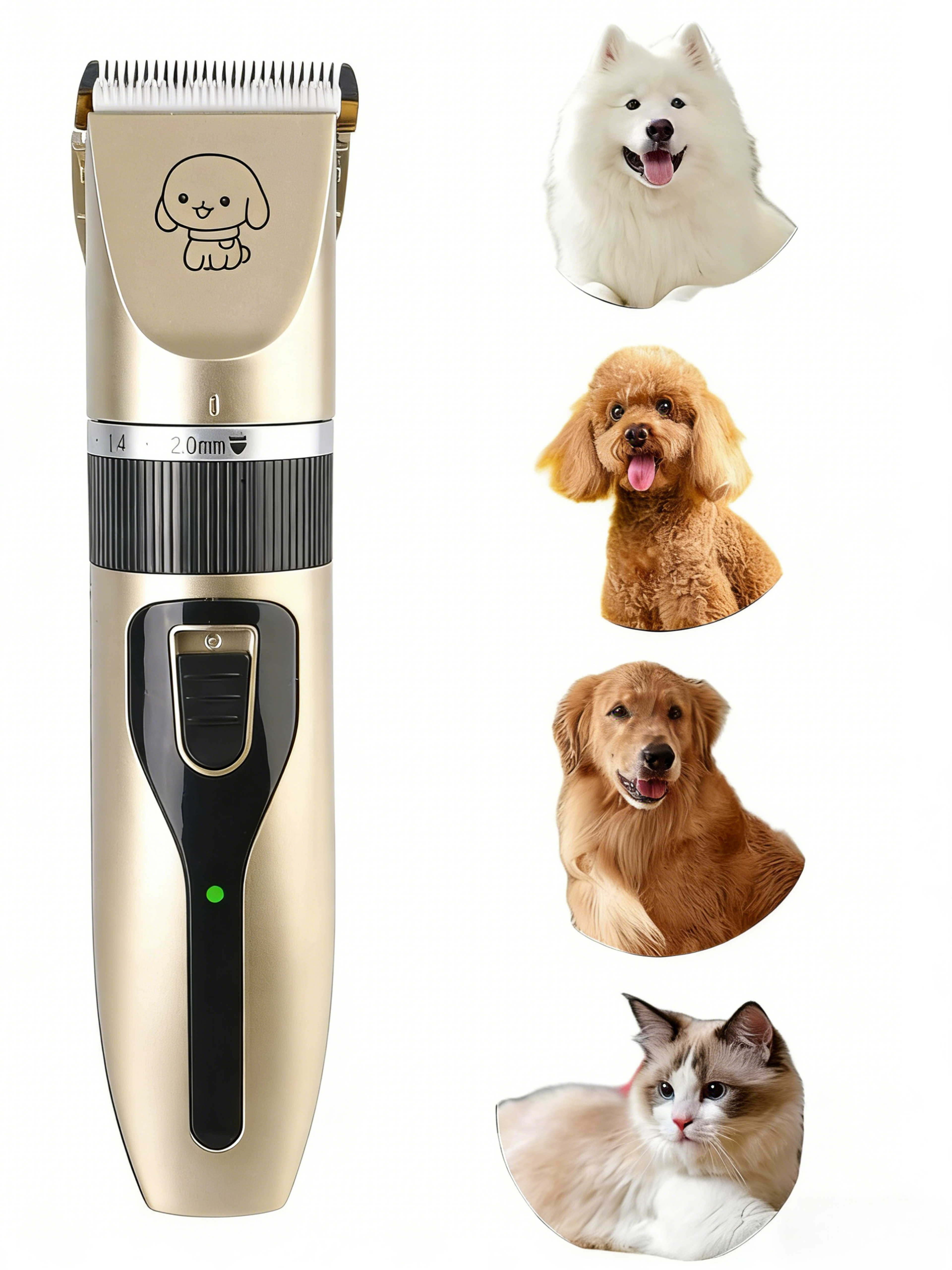 pet grooming clipper kit for dogs, cats & rabbits