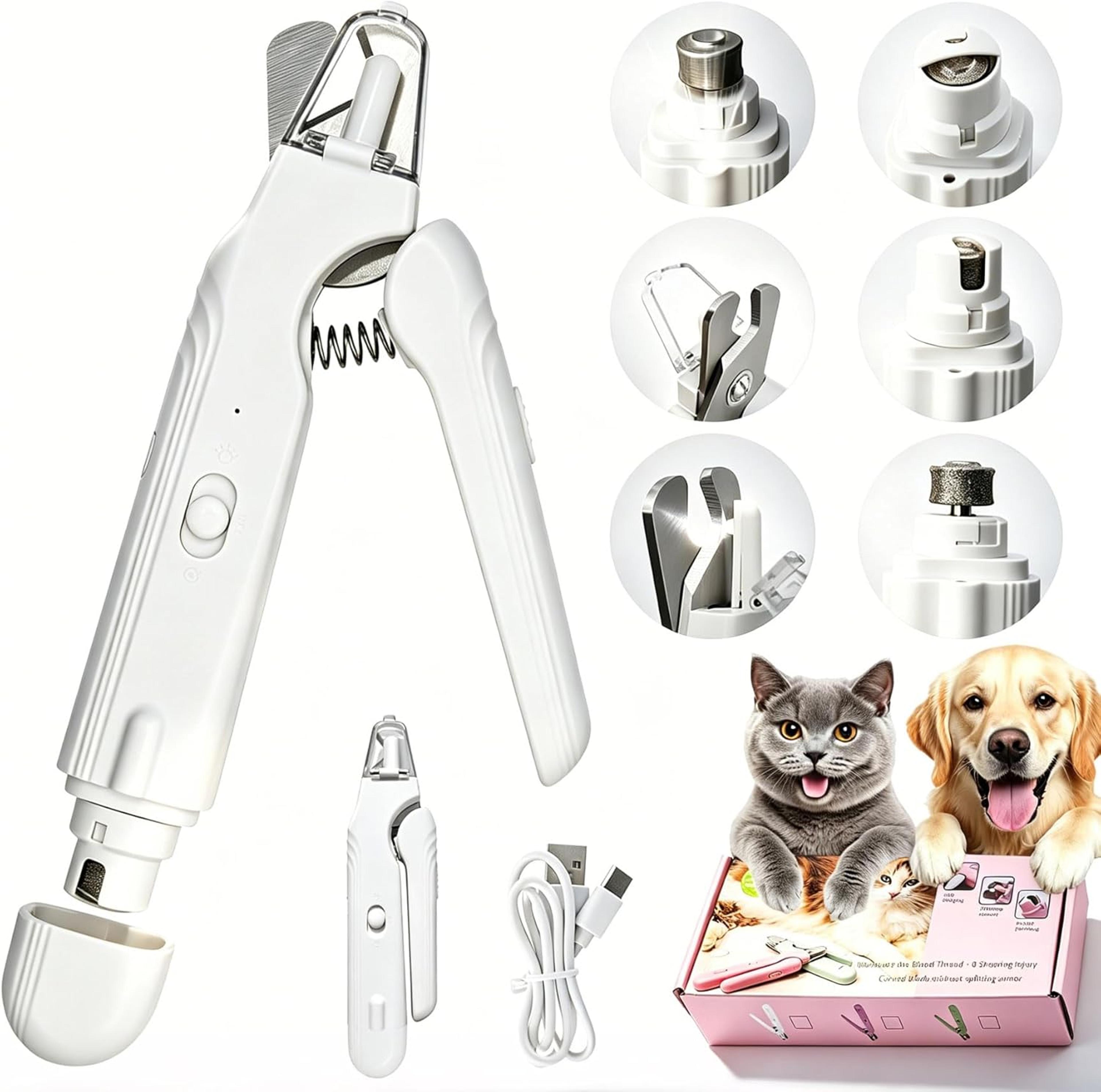 premium electric pet nail trimmer usb rechargeable dog & cat nail grinder